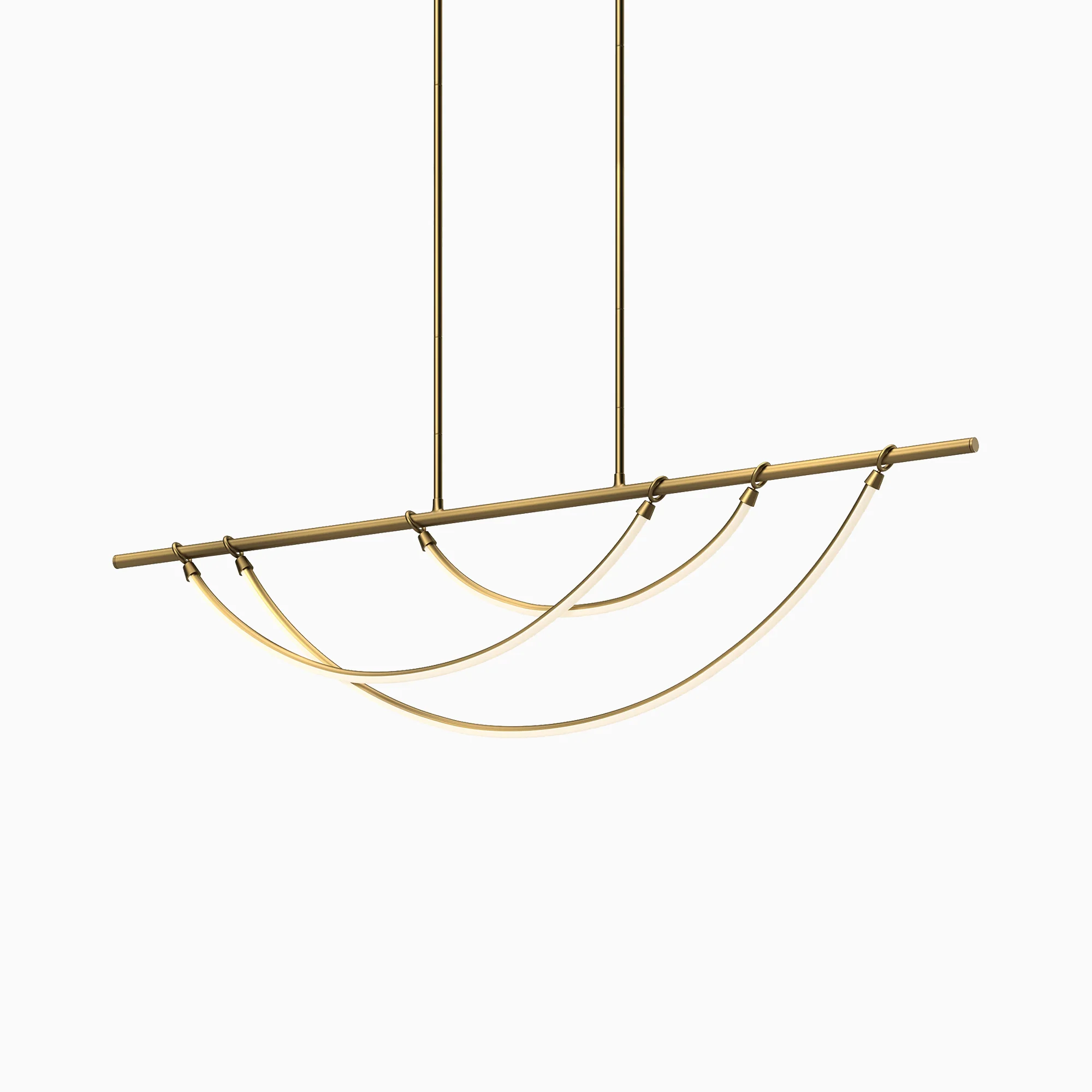Greer 60" LED Linear Pendant in Vintage Brass - Image 4