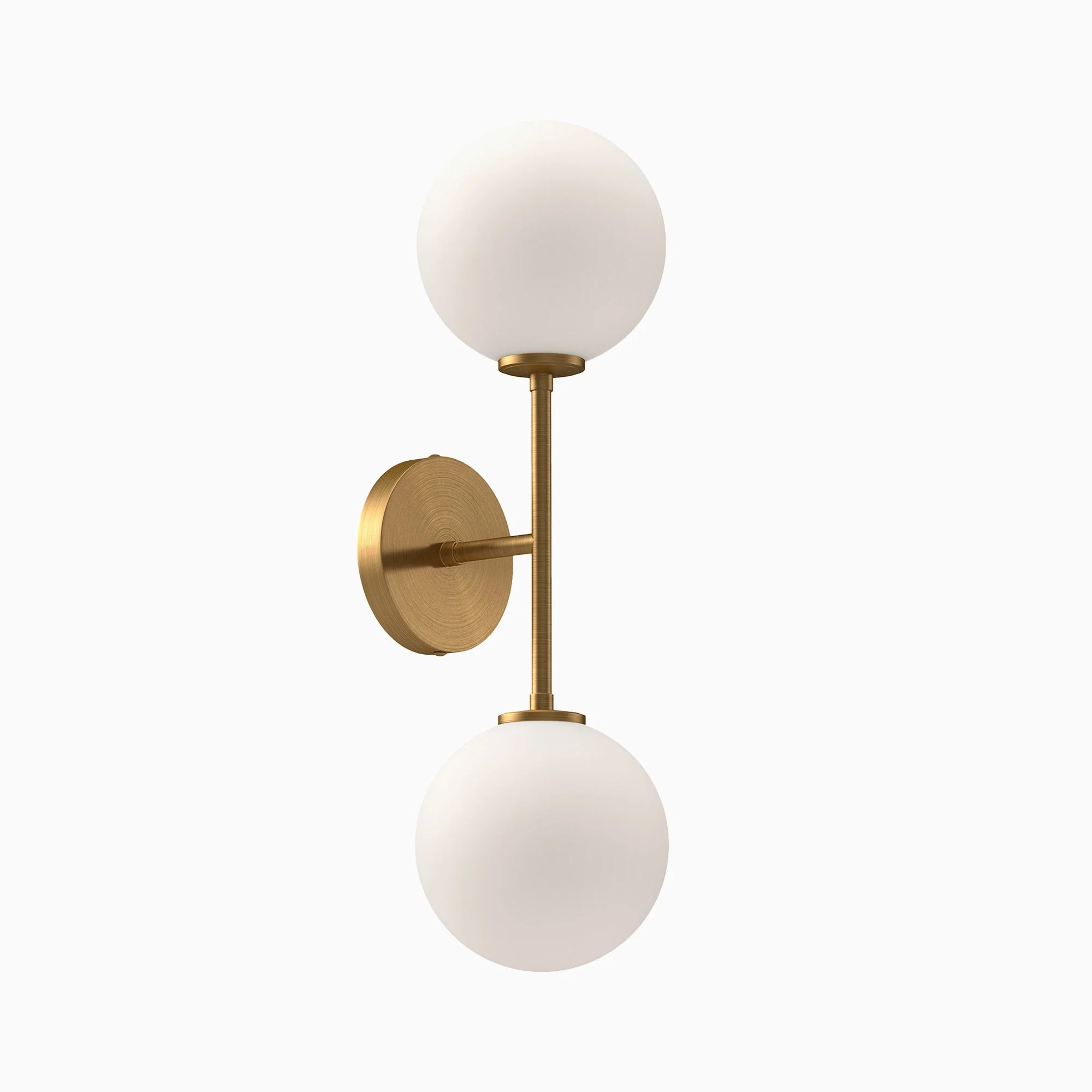 Hailey 20" 2 Lights Wall/Vanity Light in Aged Gold/Opal Matte Glass