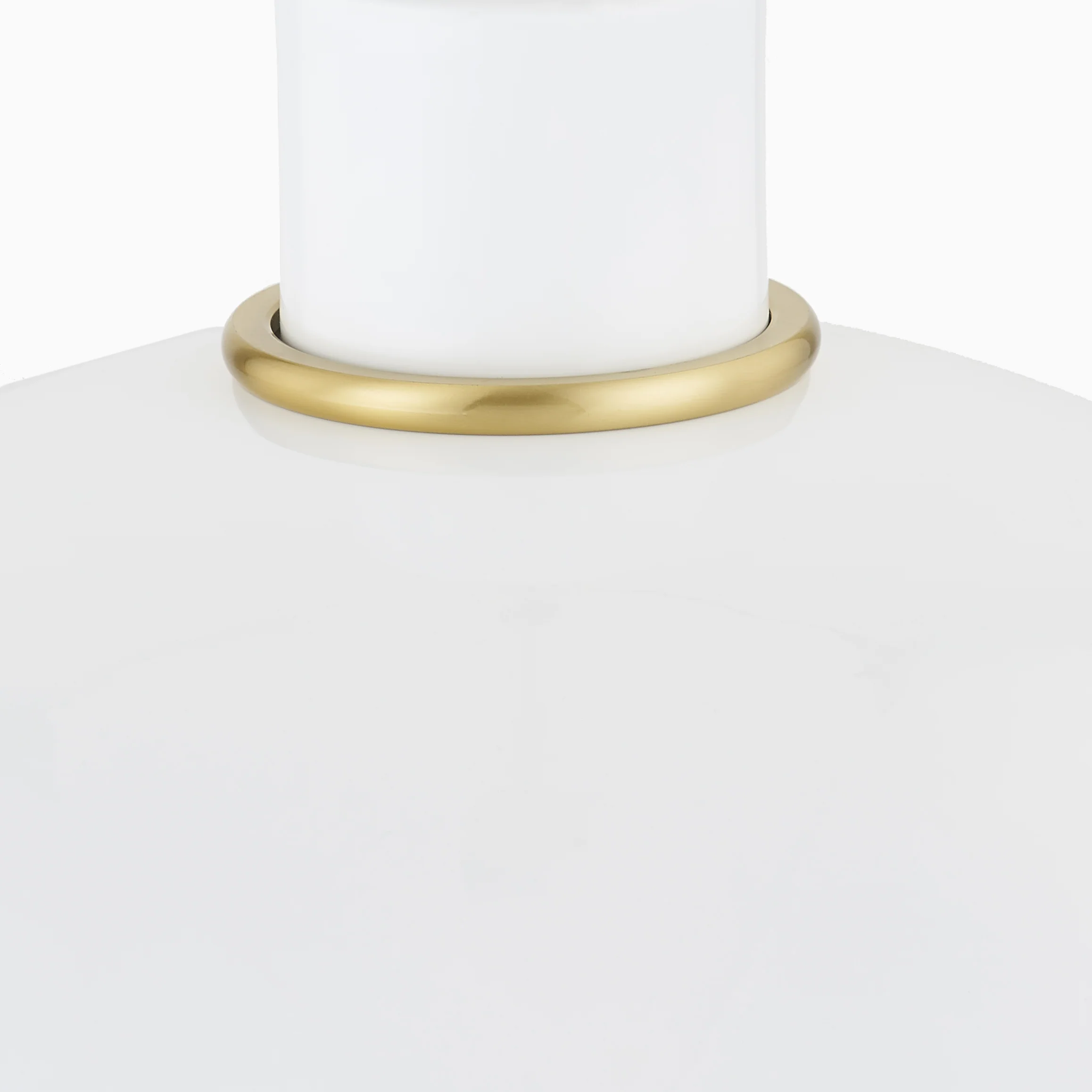 Halsey 13" Pendant in White & Aged Brass - Image 6