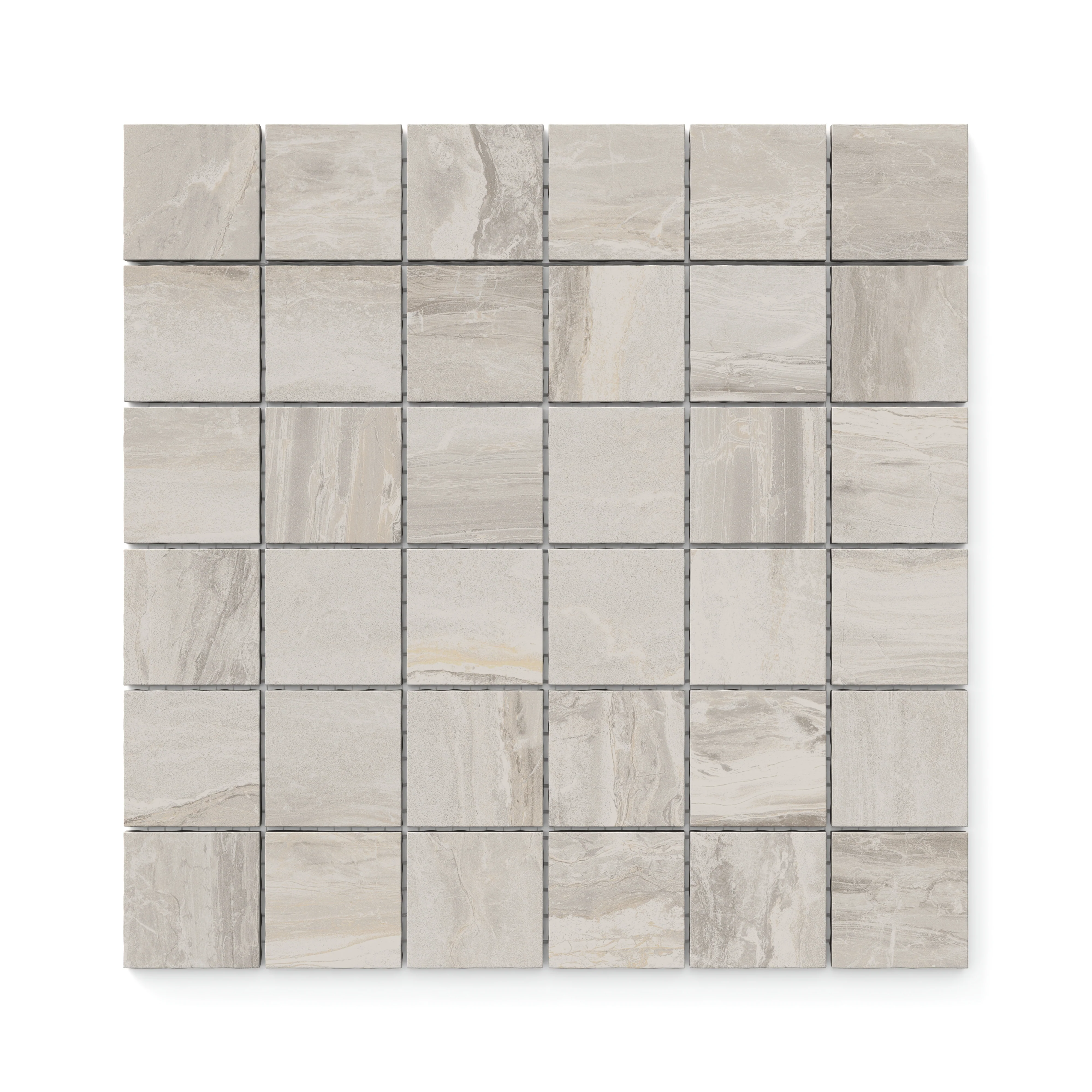 Harley 2x2 Matte Porcelain Mosaic Tile in Greige