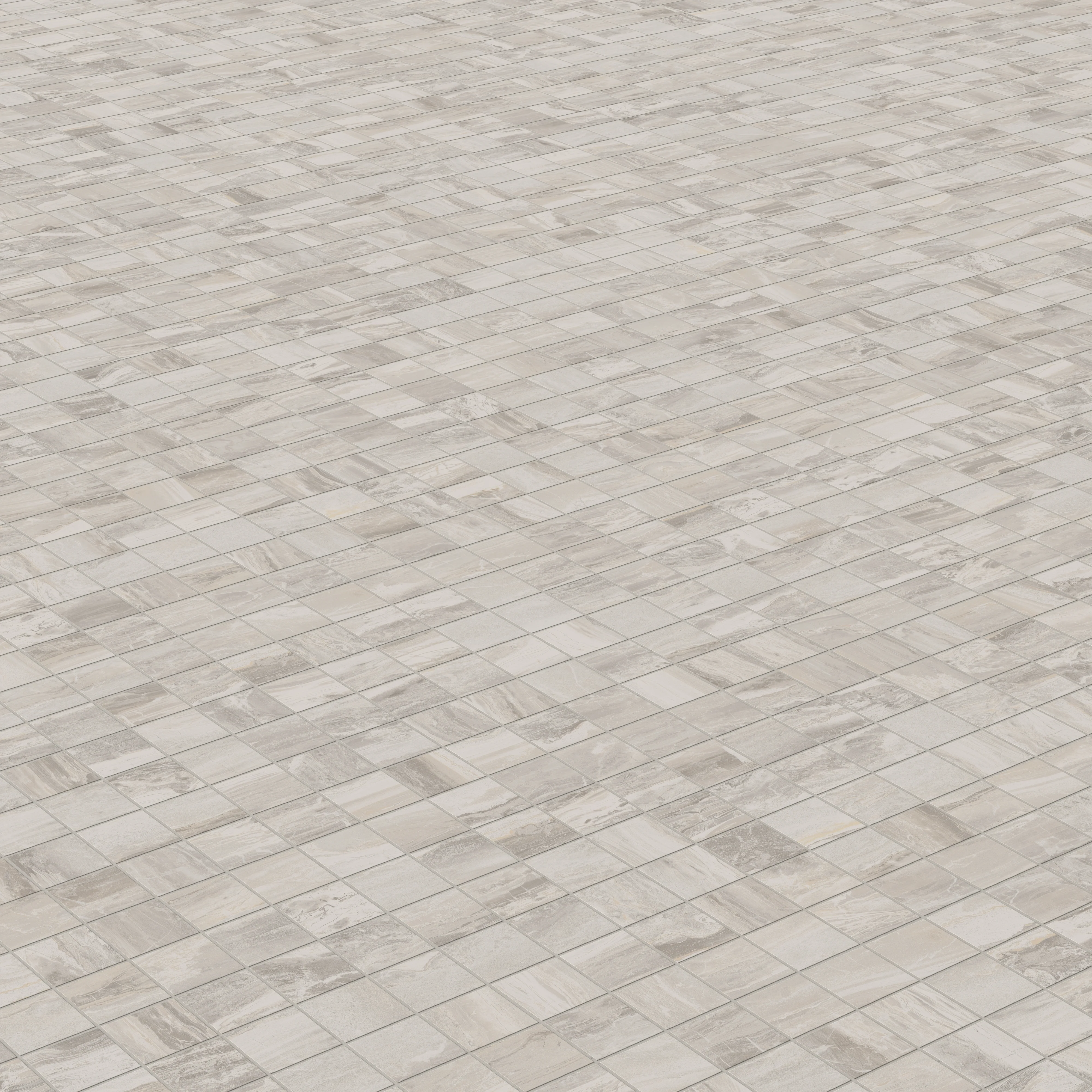 Harley 2x2 Matte Porcelain Mosaic Tile in Greige - Image 3