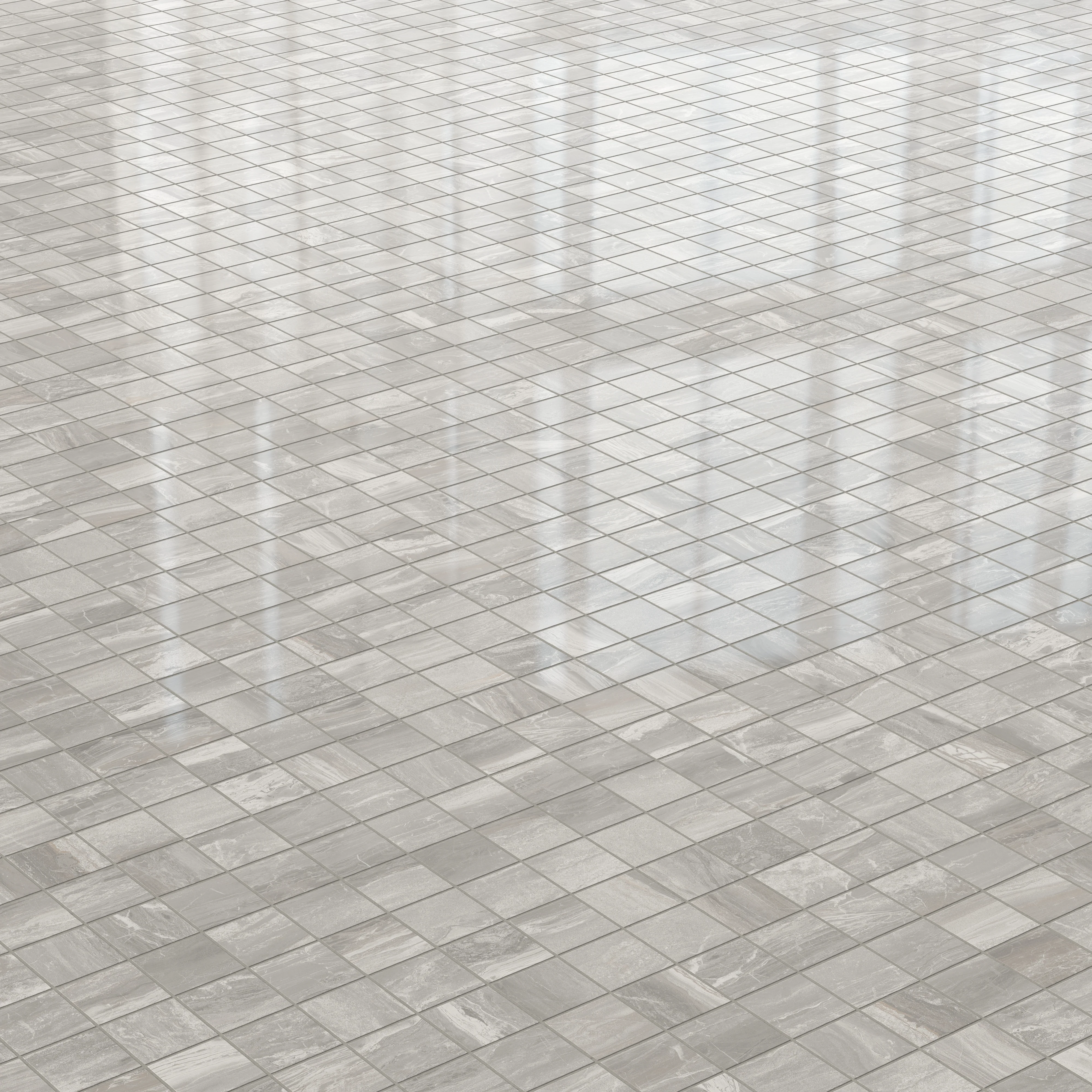 Harley 2x2 Polished Porcelain Mosaic Tile in Taupe - Image 3