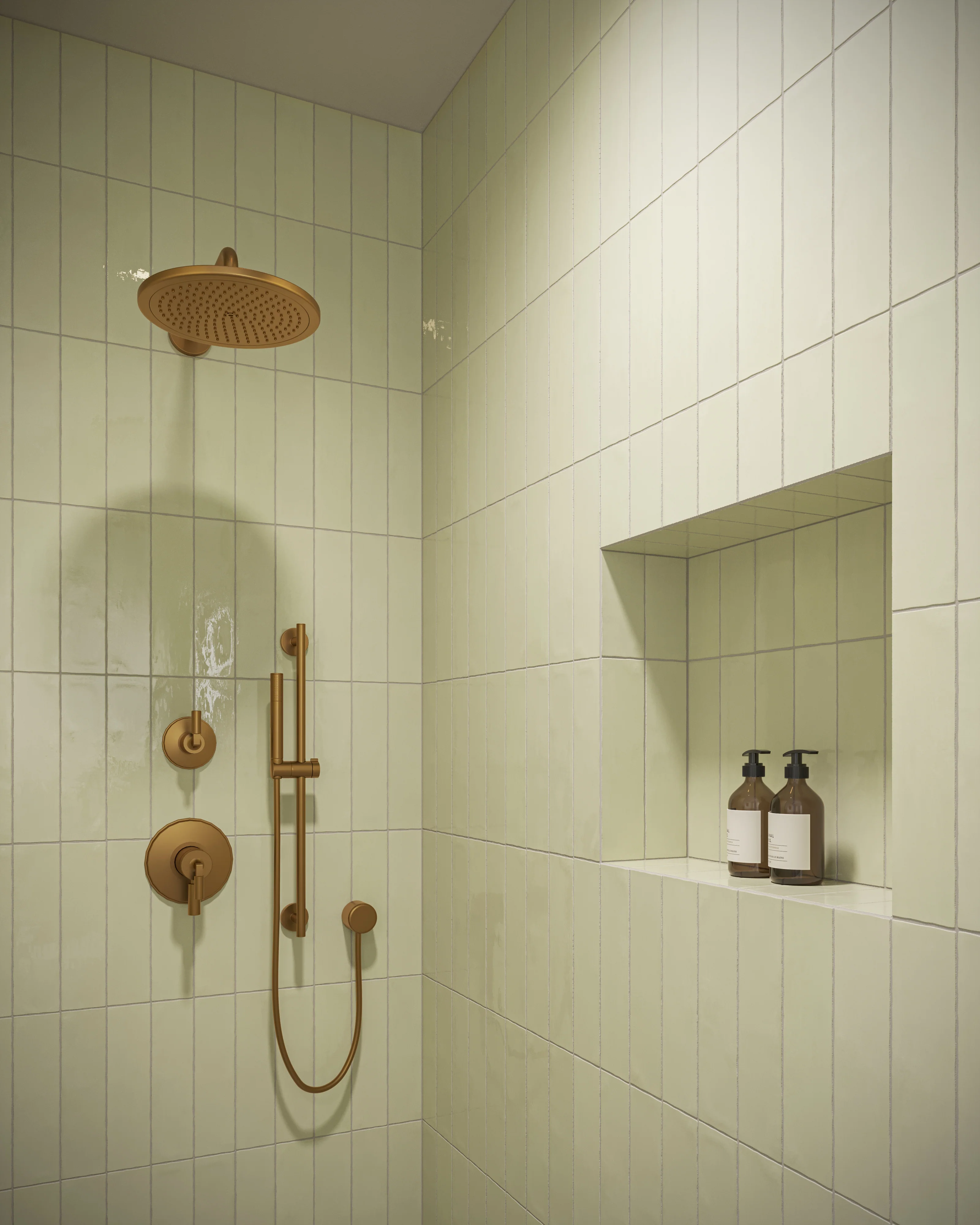Harper 3x12 Glossy Ceramic Tile in Basil - Image 9