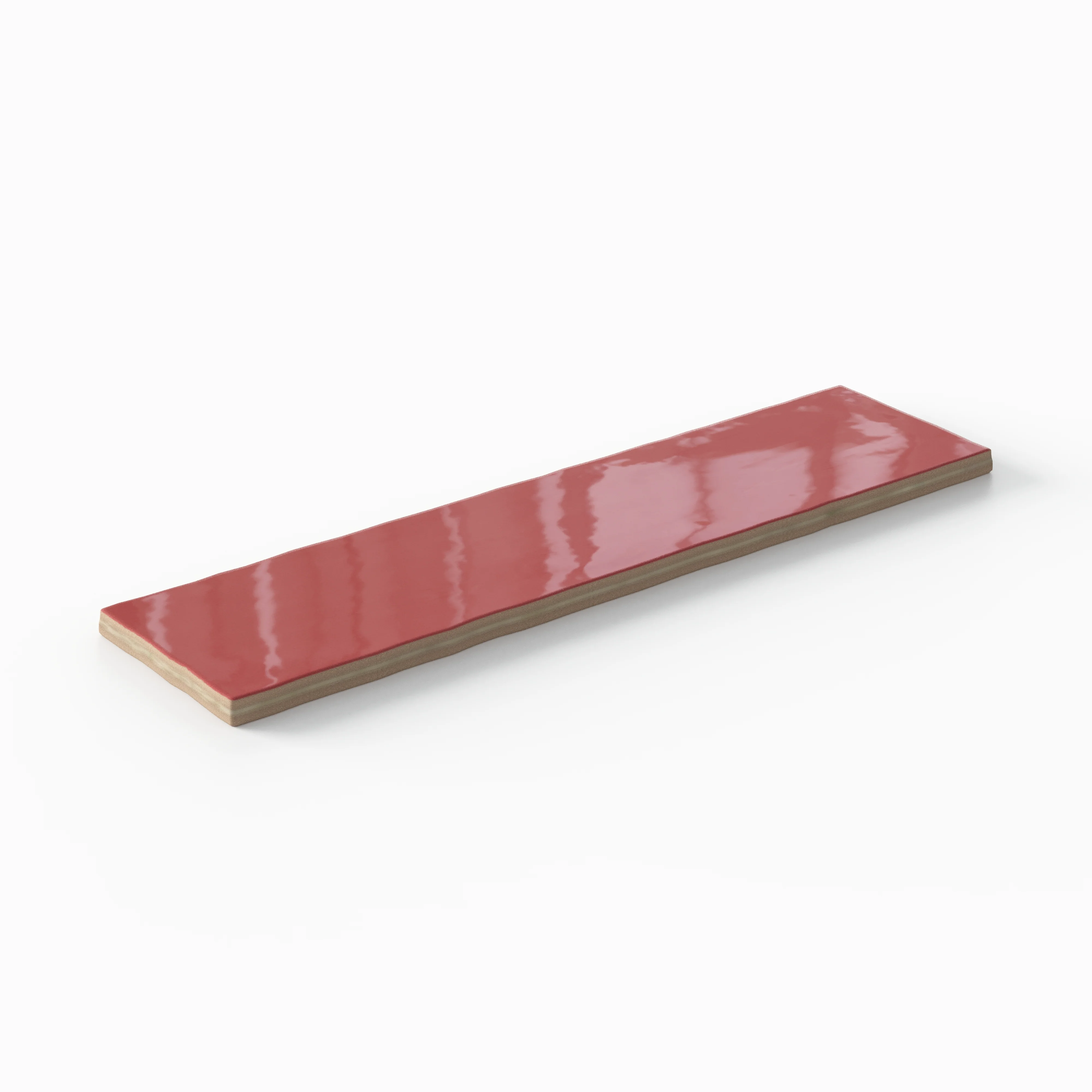 Harper 3x12 Glossy Ceramic Tile in Vermilion - Image 4