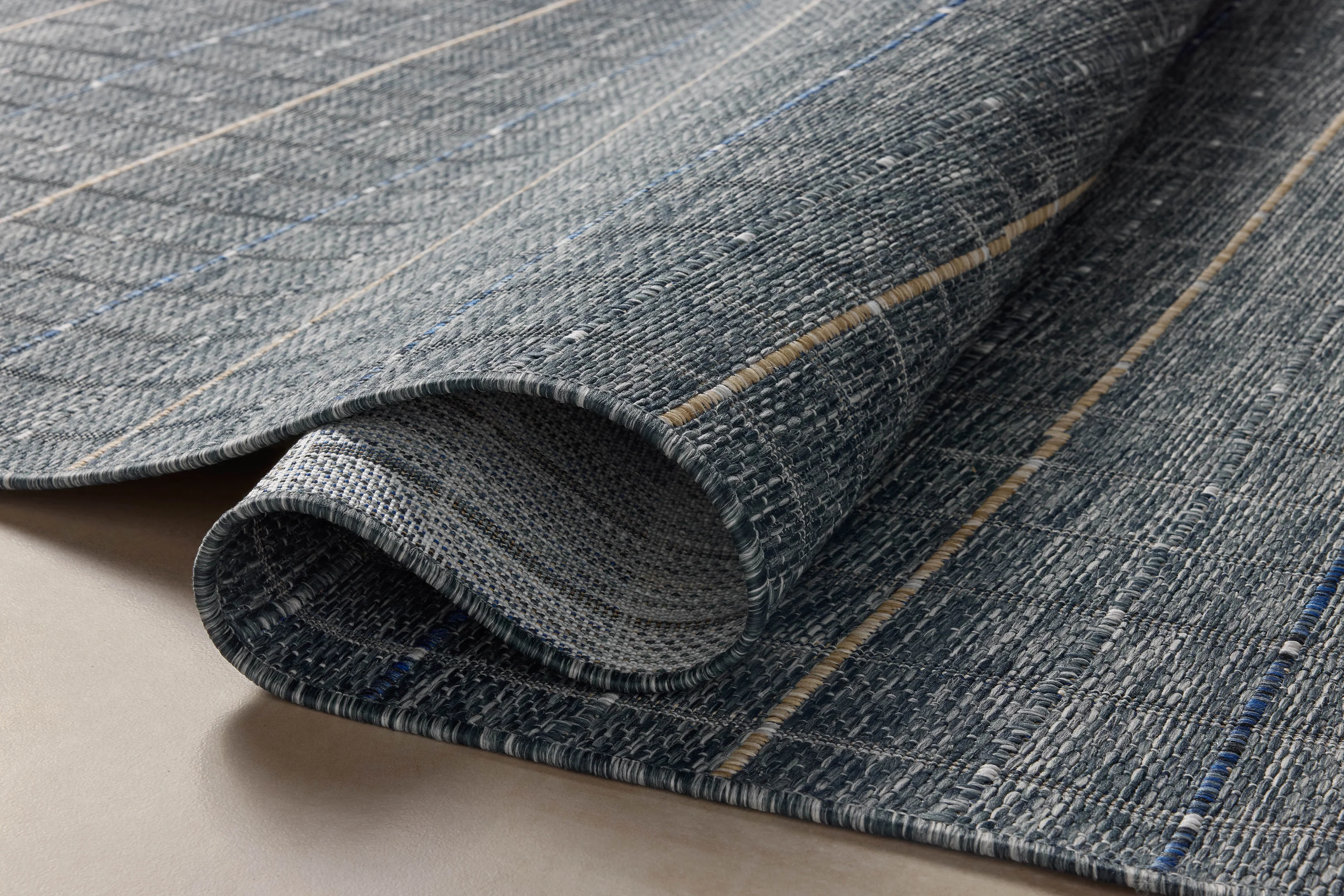 Hemlocke Indoor/Outdoor Rug in Sky / Wheat, 7'10" x 10' - Image 5