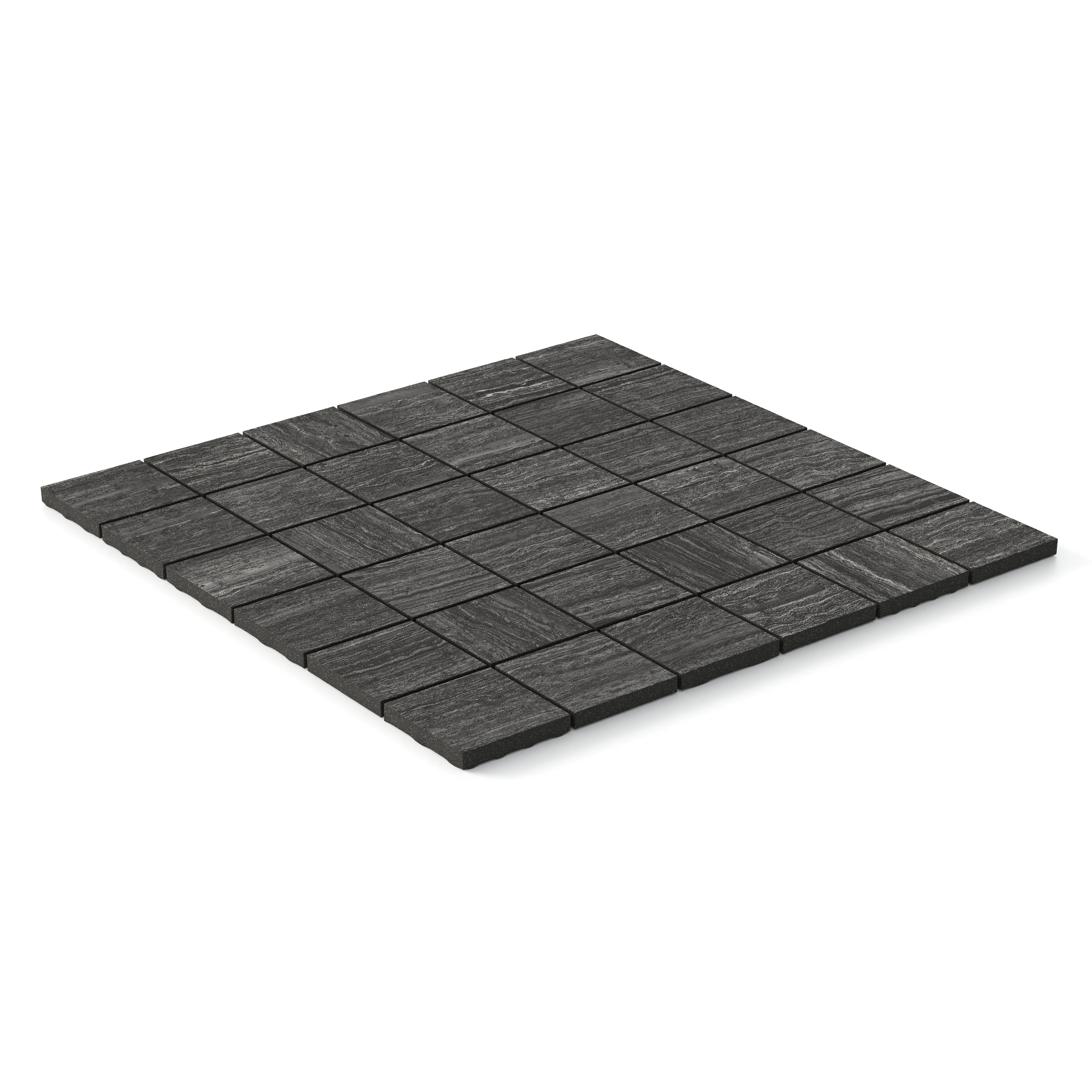 Hendrix 2x2 Matte Porcelain Mosaic Tile in Coal - Image 2