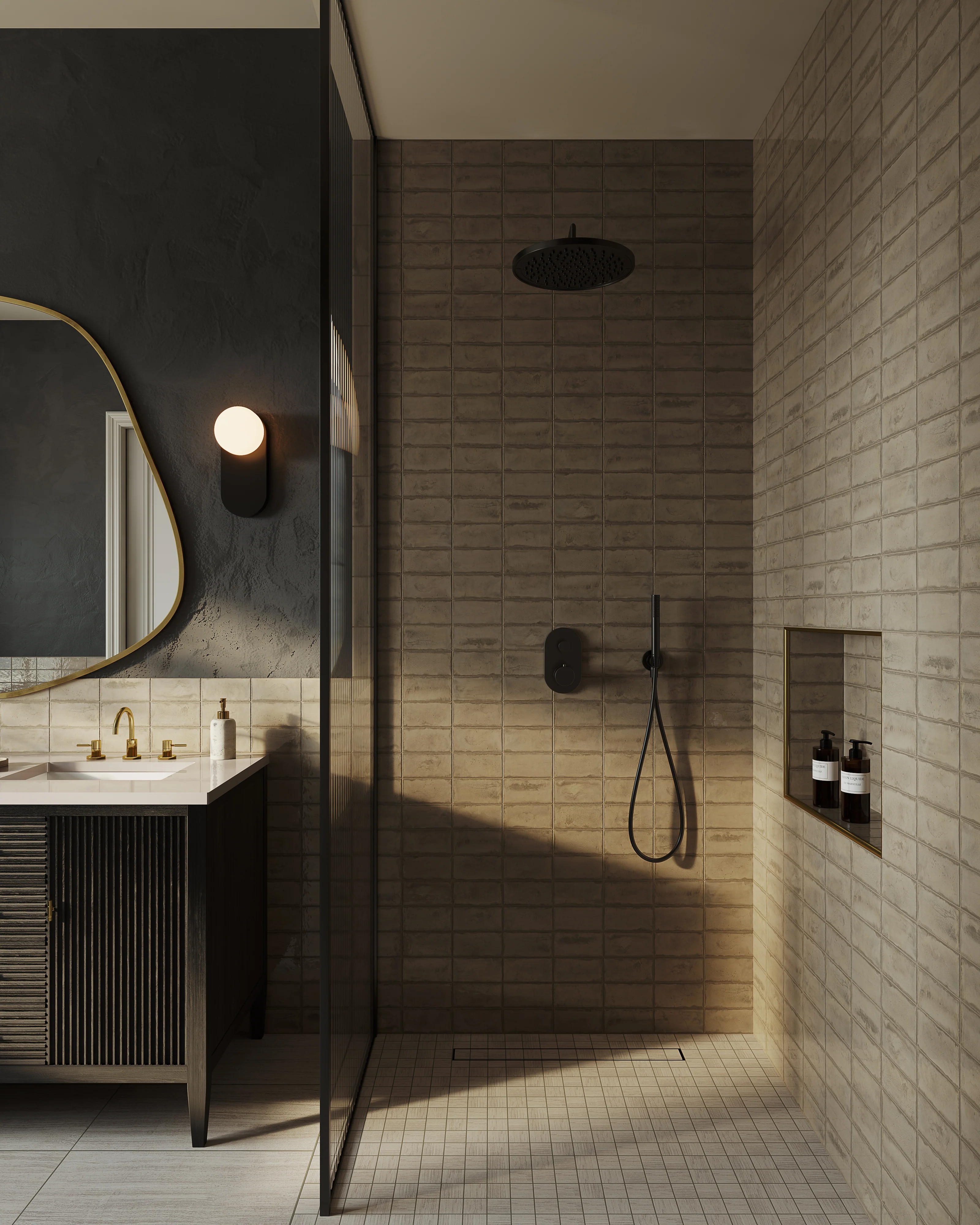 Hendrix 2x2 Matte Porcelain Mosaic Tile in Taupe - Image 2
