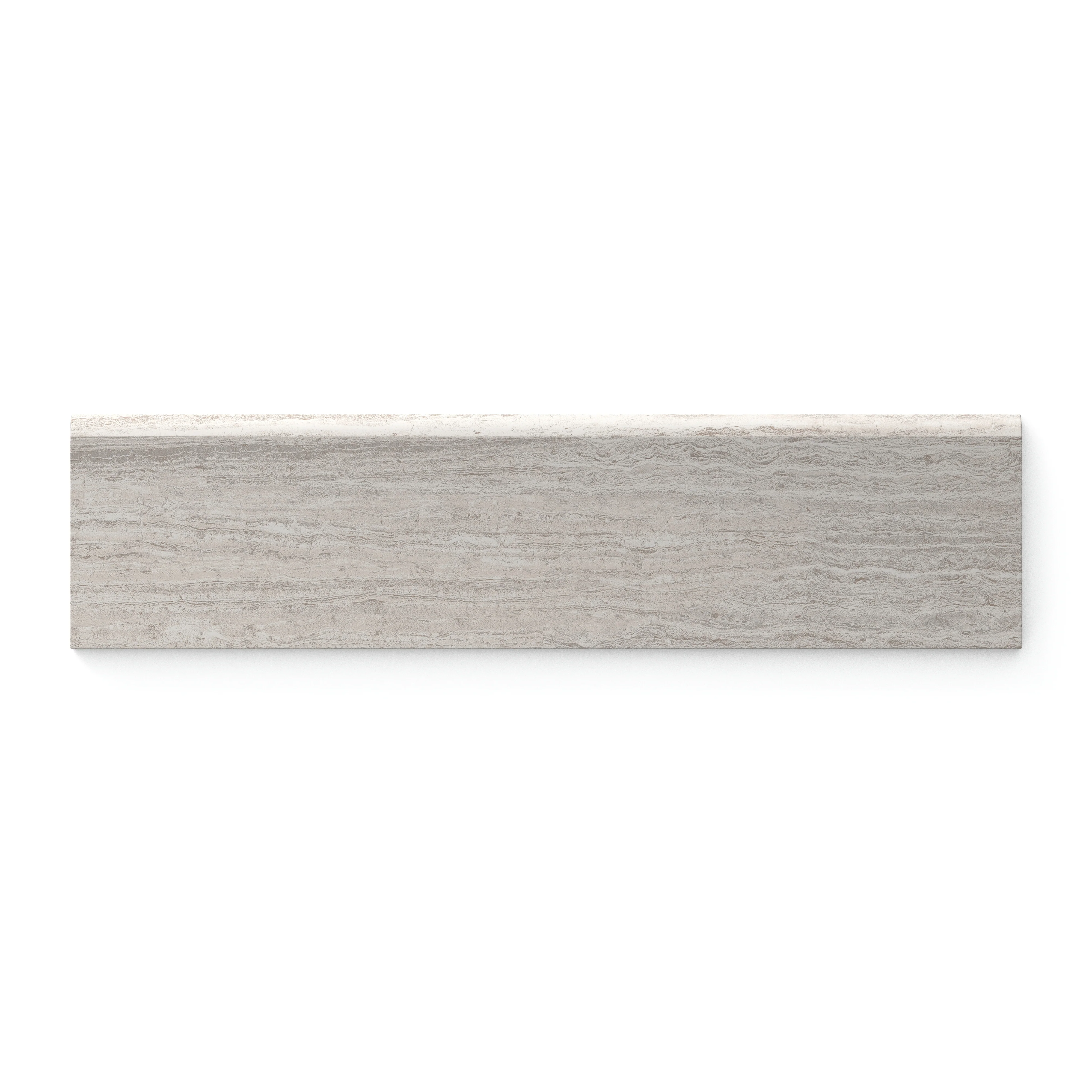 Hendrix 3x12 Matte Porcelain Bullnose Tile in Taupe