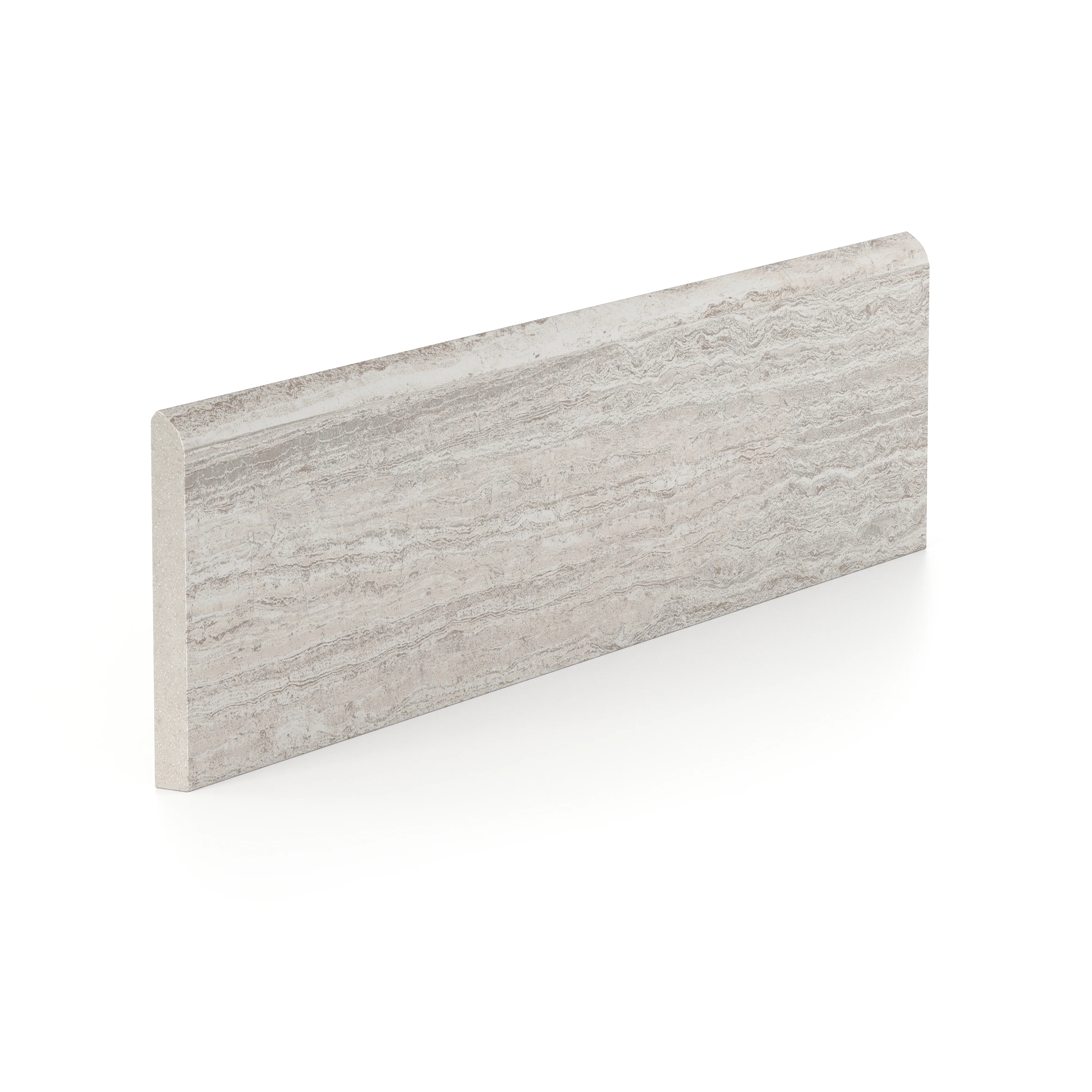 Hendrix 3x12 Matte Porcelain Bullnose Tile in Taupe - Image 2