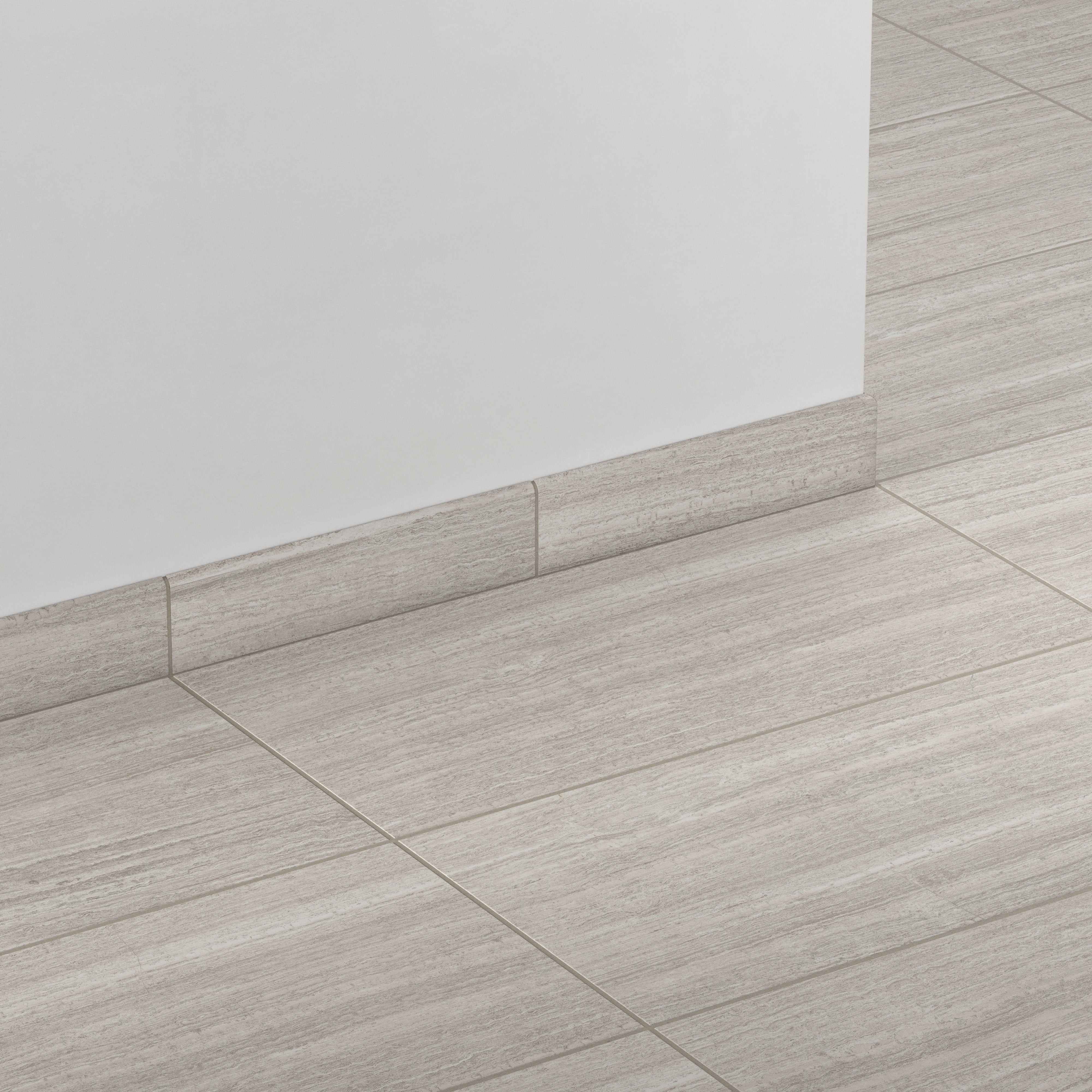 Hendrix 3x12 Matte Porcelain Bullnose Tile in Taupe - Image 3