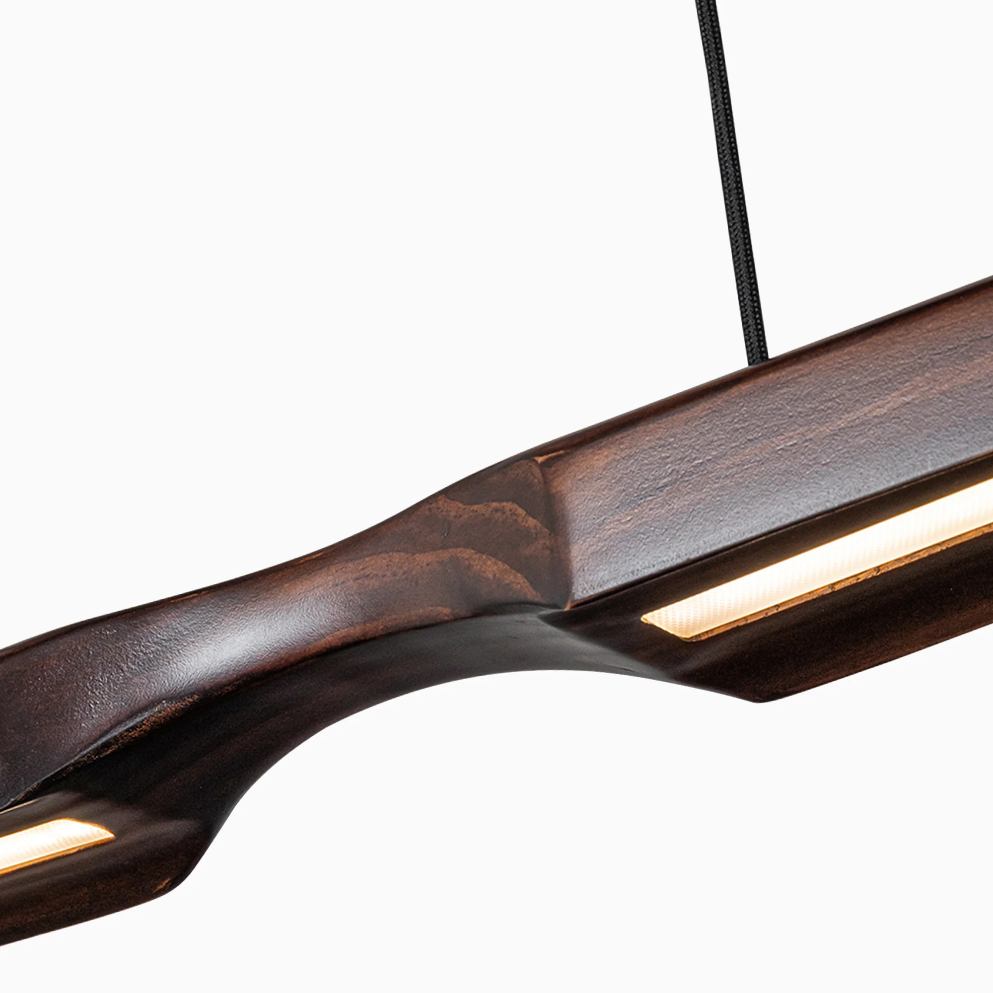 Hewett 42" LED Linear Pendant in Walnut, Universal Voltage - Image 4