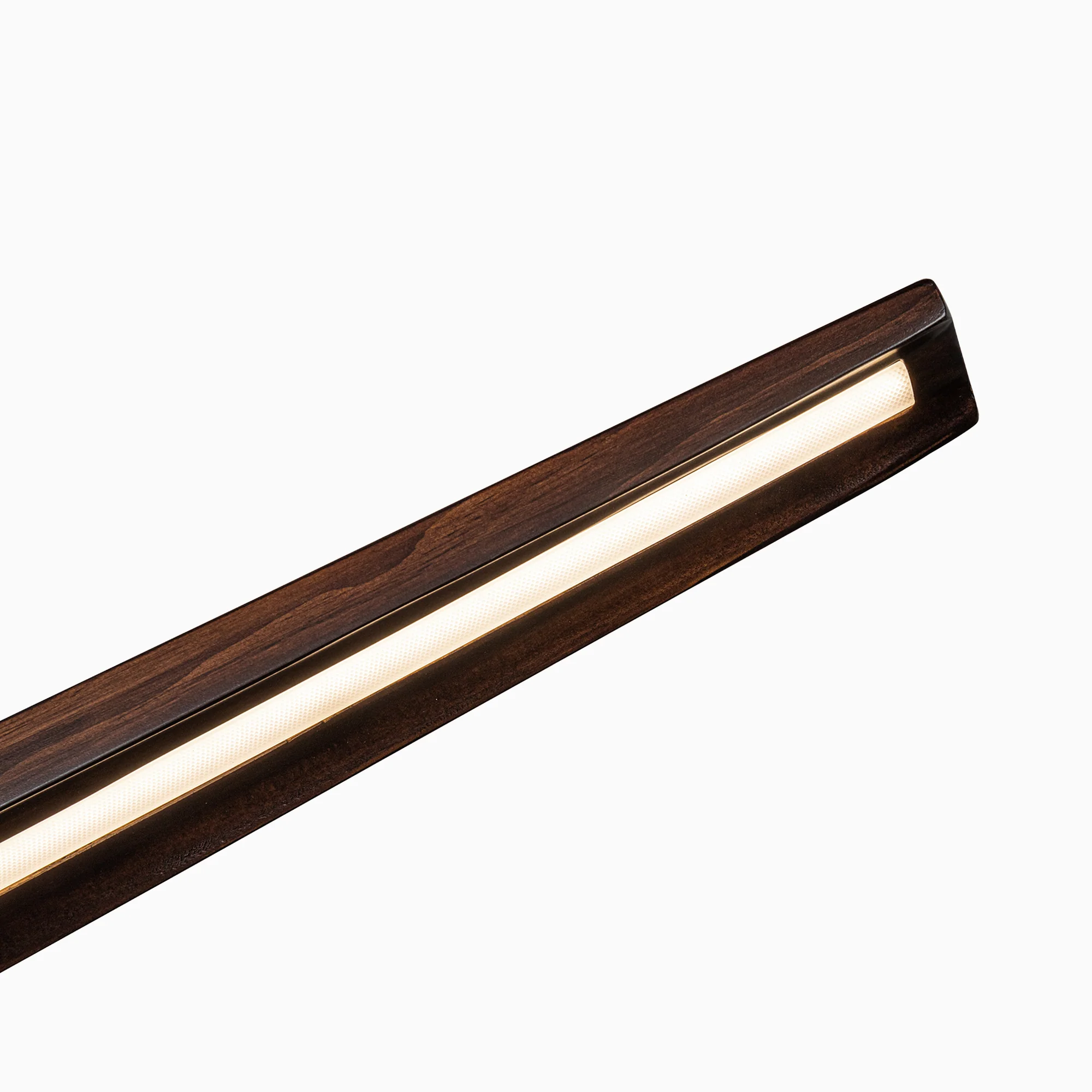 Hewett 42" LED Linear Pendant in Walnut, Universal Voltage - Image 5