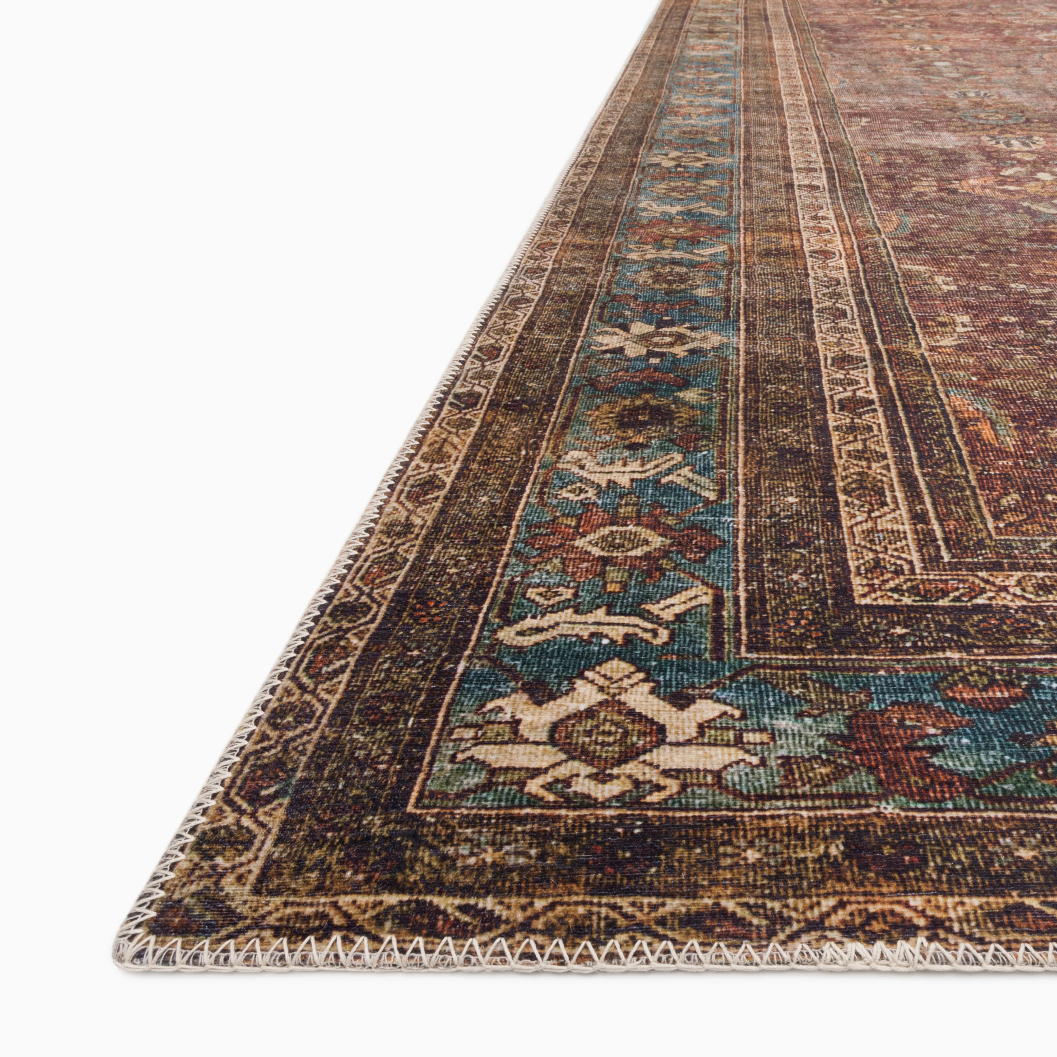 Hutchinson Rug in Burgundy / Denim - Image 3