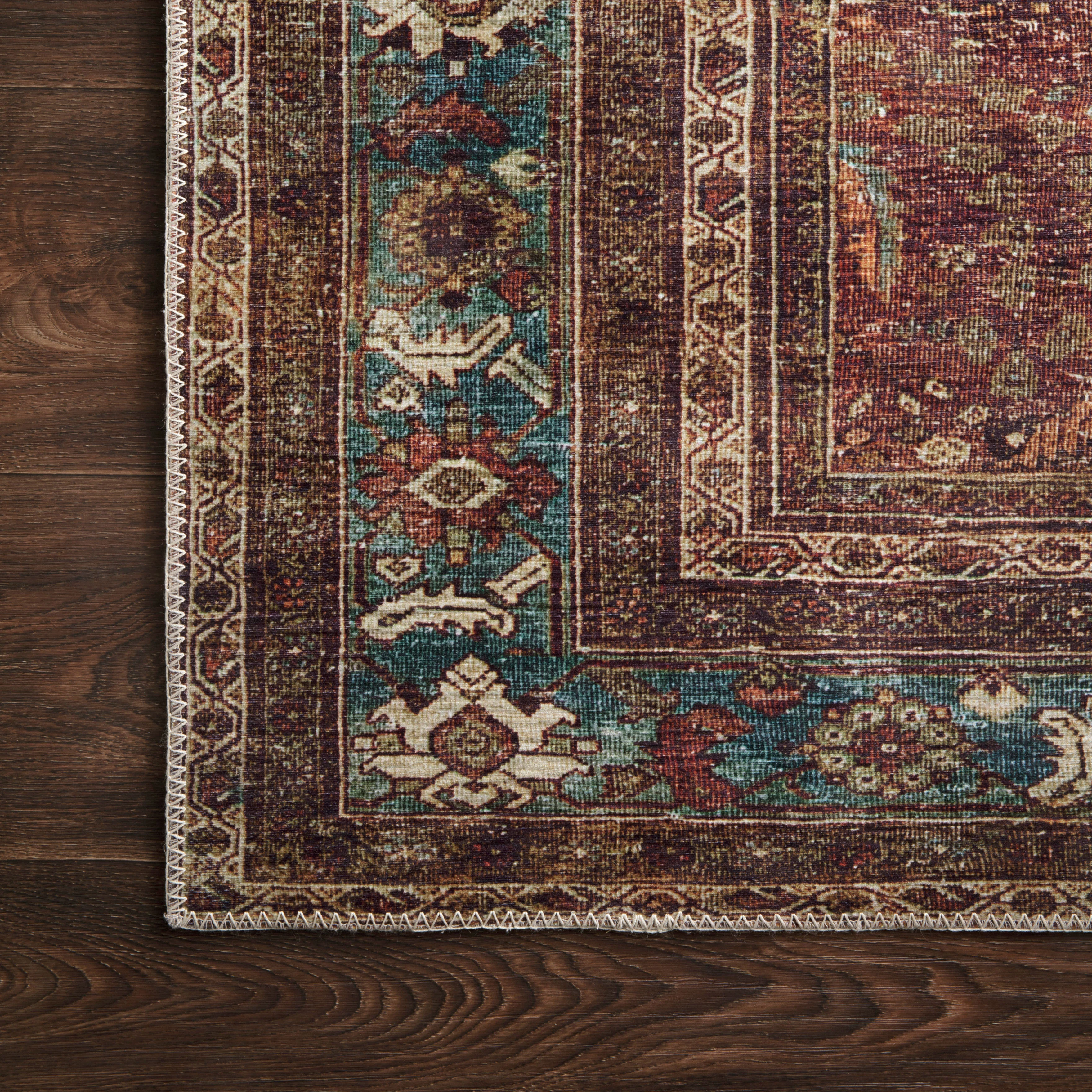 Hutchinson Rug in Burgundy / Denim - Image 4