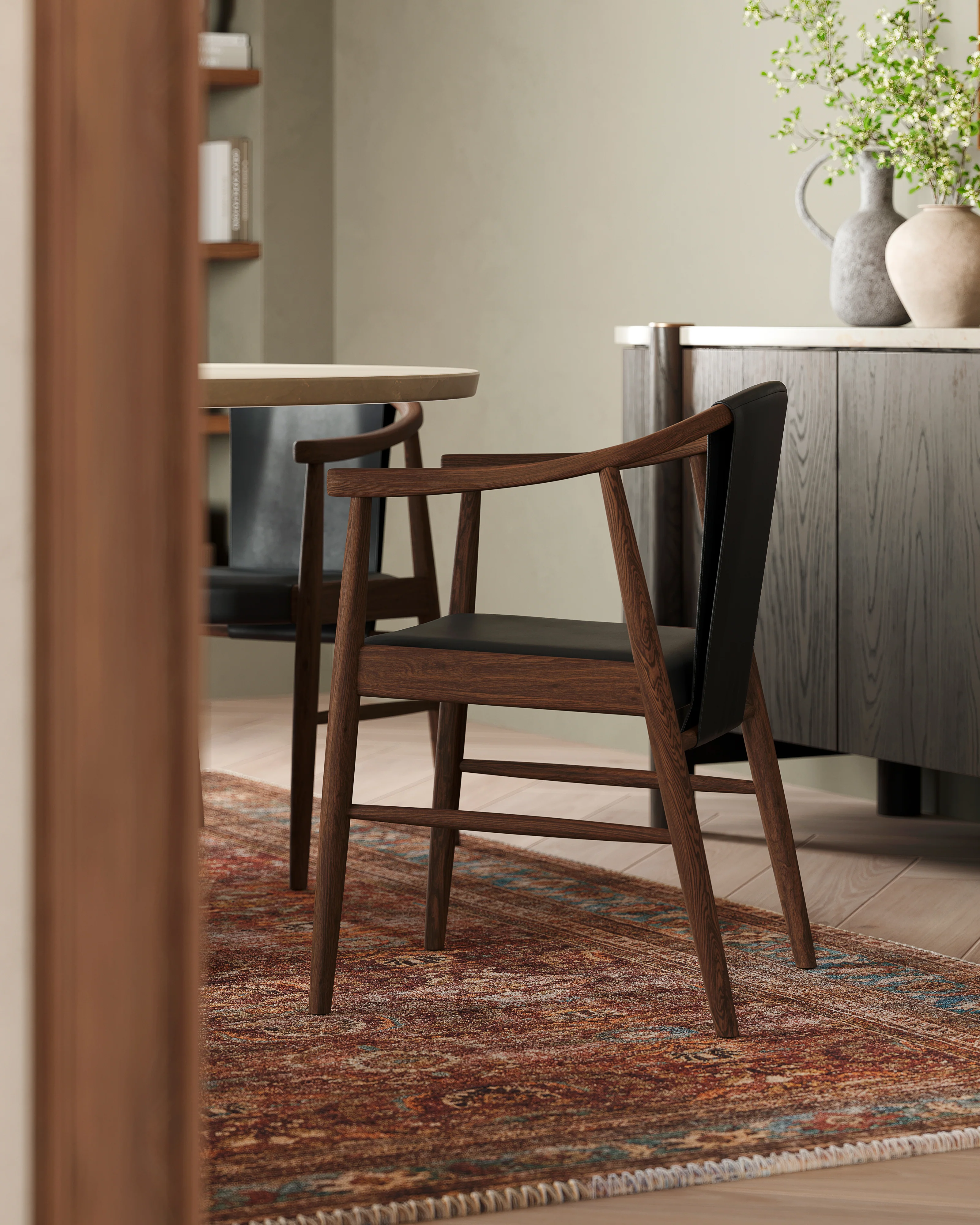 Hutchinson Rug in Burgundy / Denim - Image 9