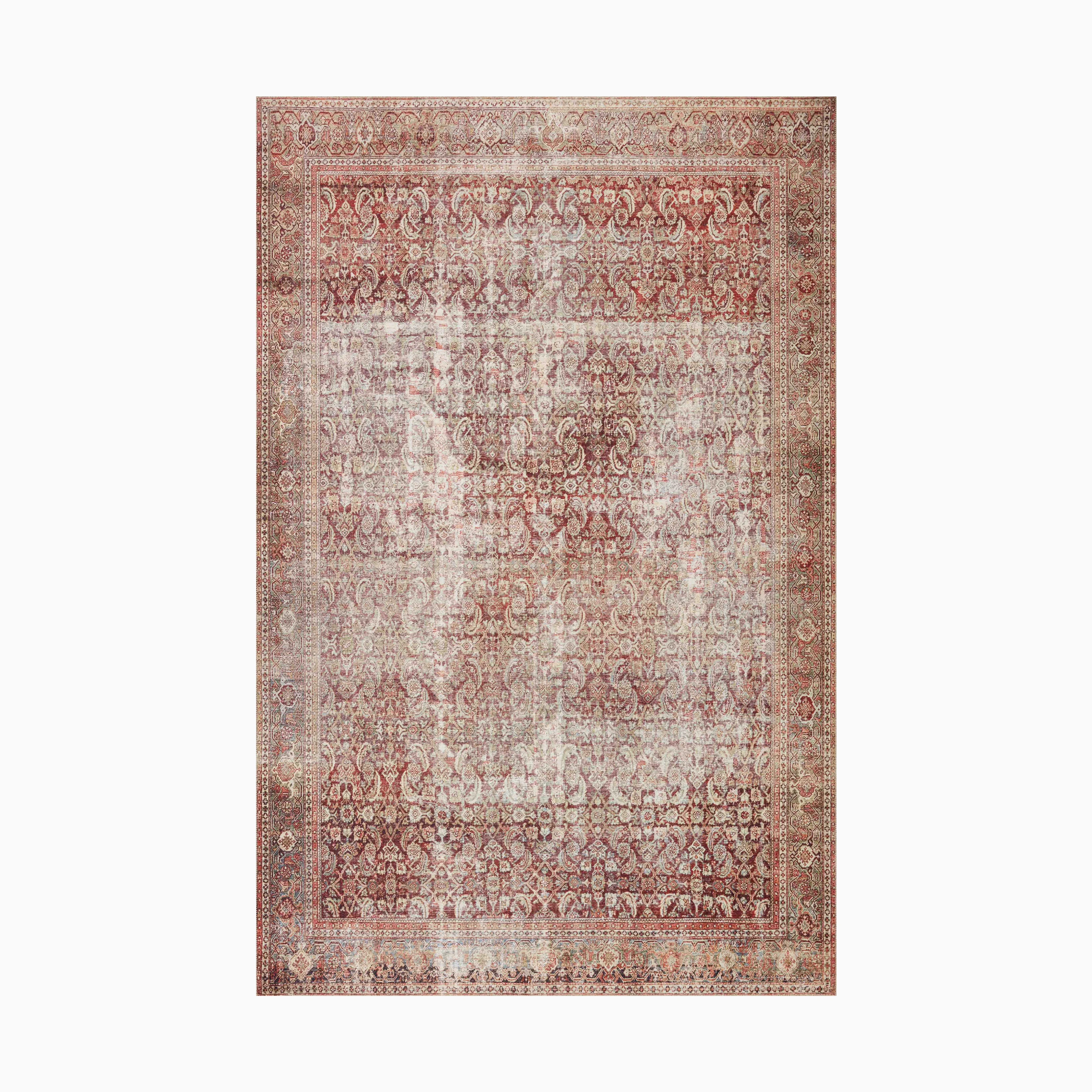 Hutchinson Rug in Burgundy / Khaki