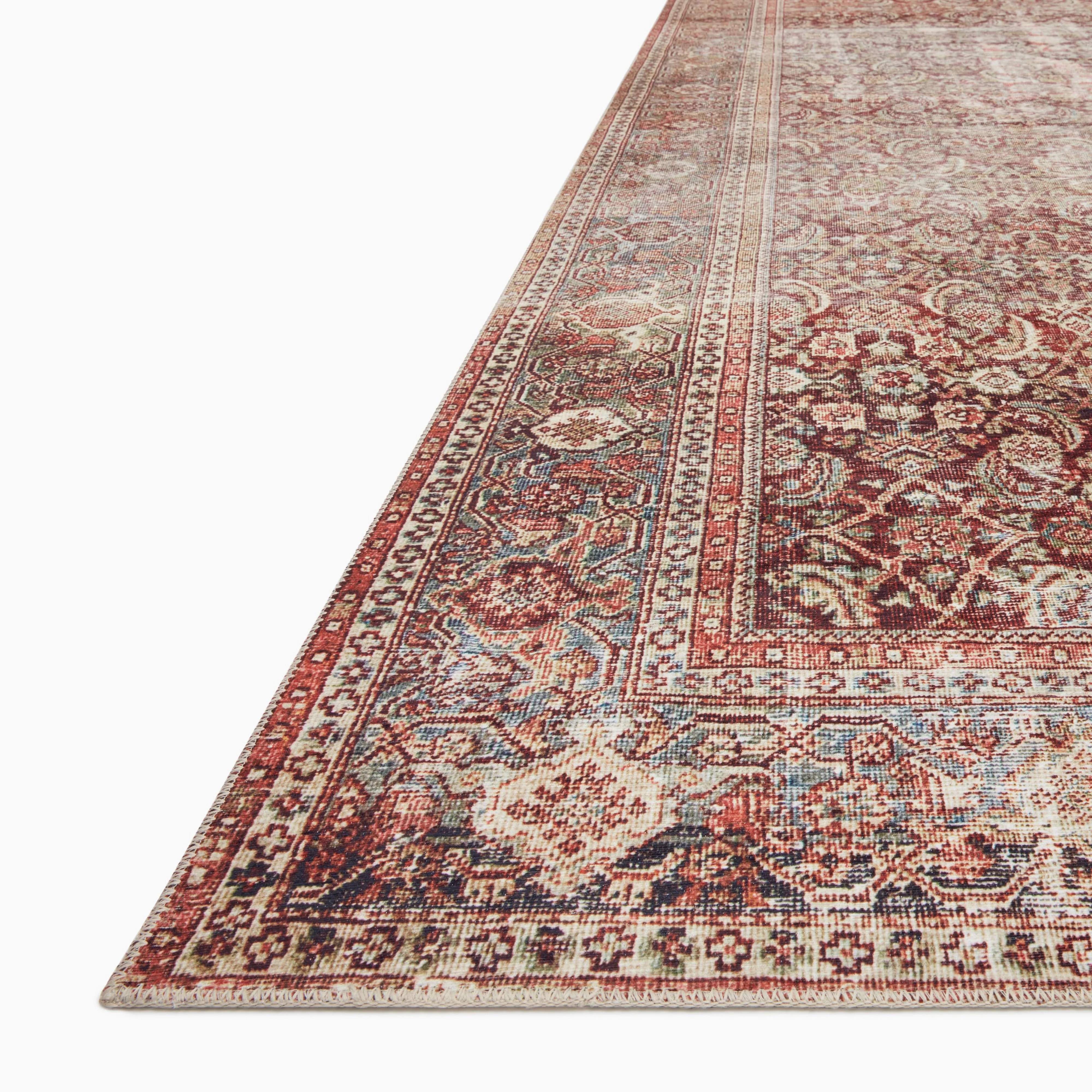 Hutchinson Rug in Burgundy / Khaki - Image 2