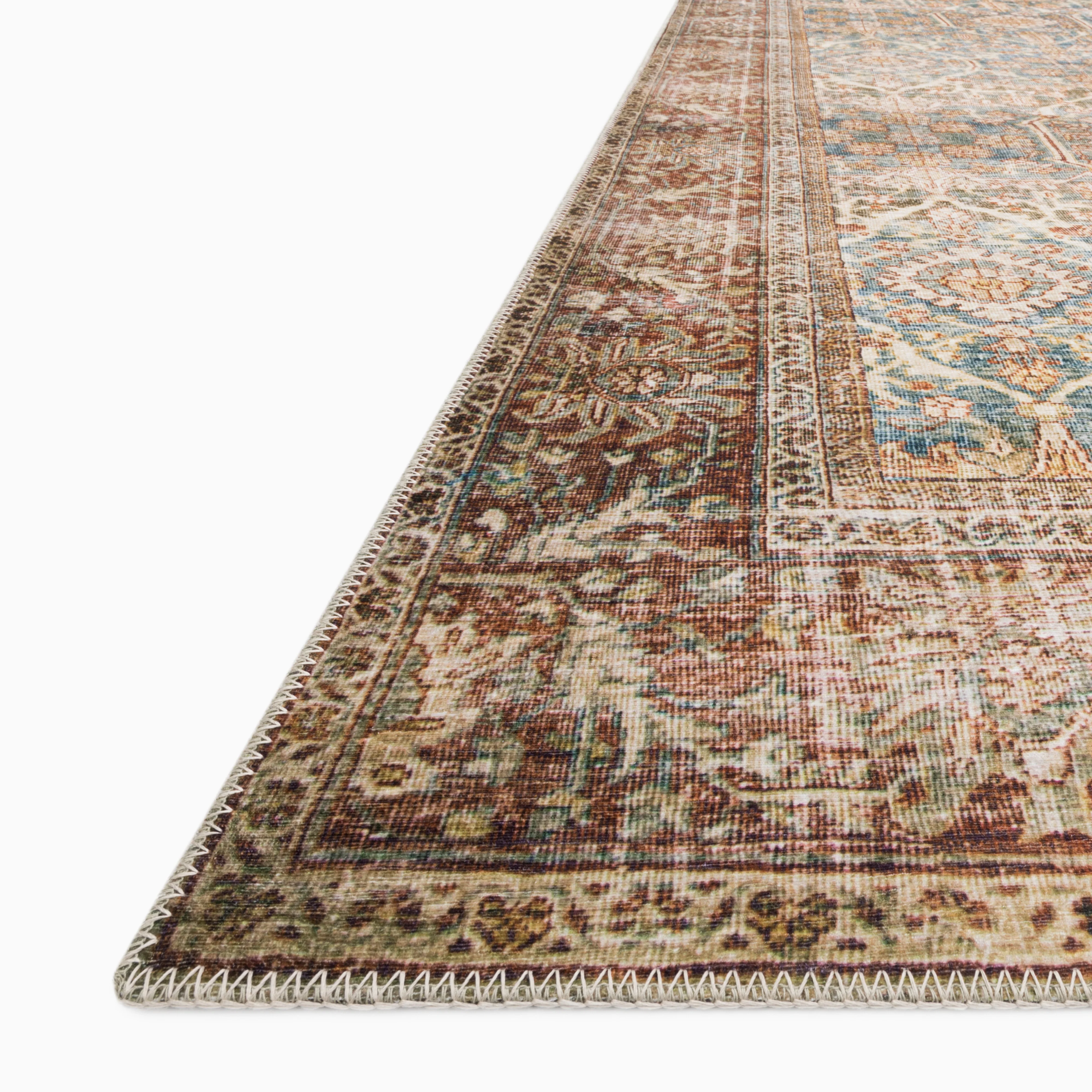 Hutchinson Rug in Lake / Terracota - Image 3