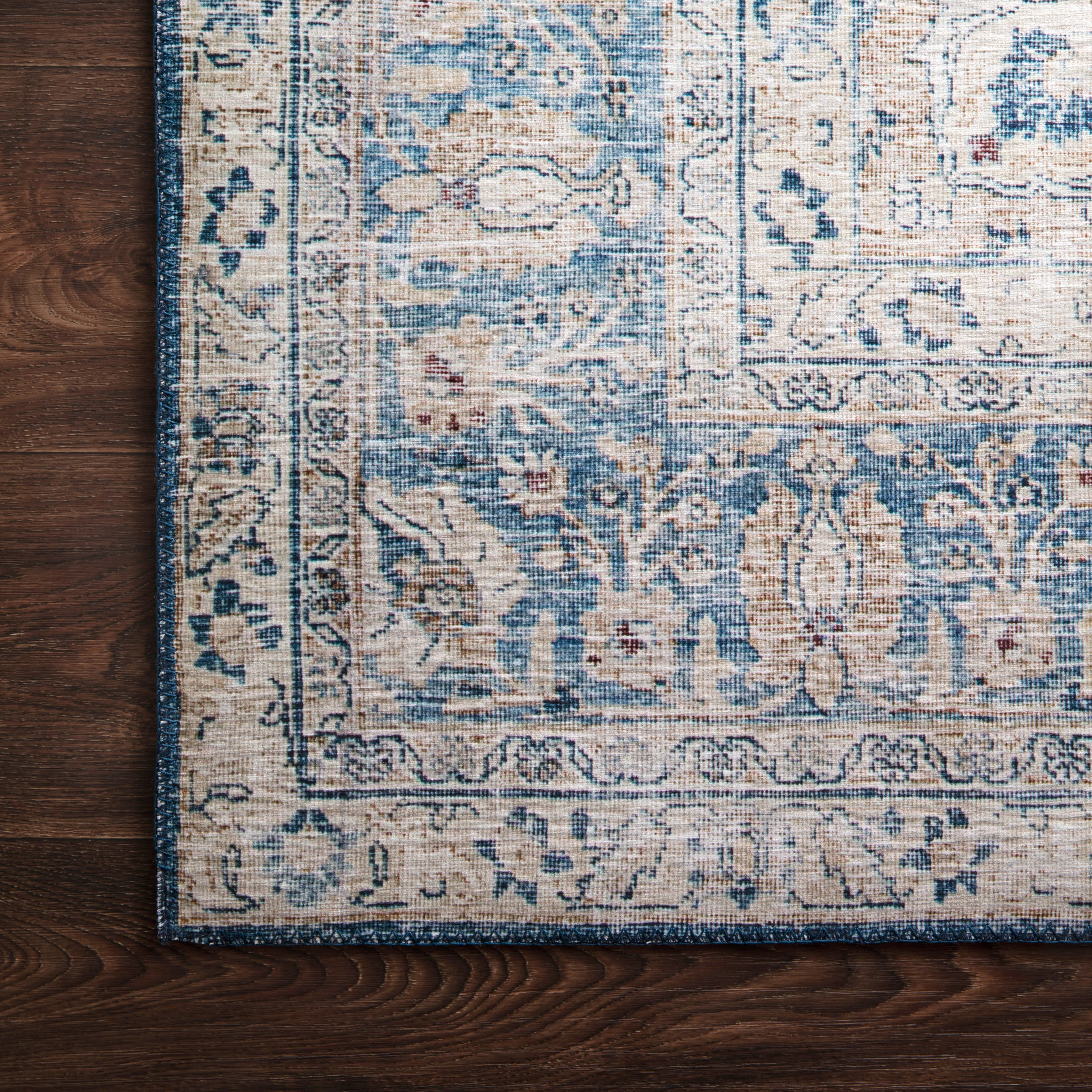 Hutchinson Rug in Marine / Peach - Image 3
