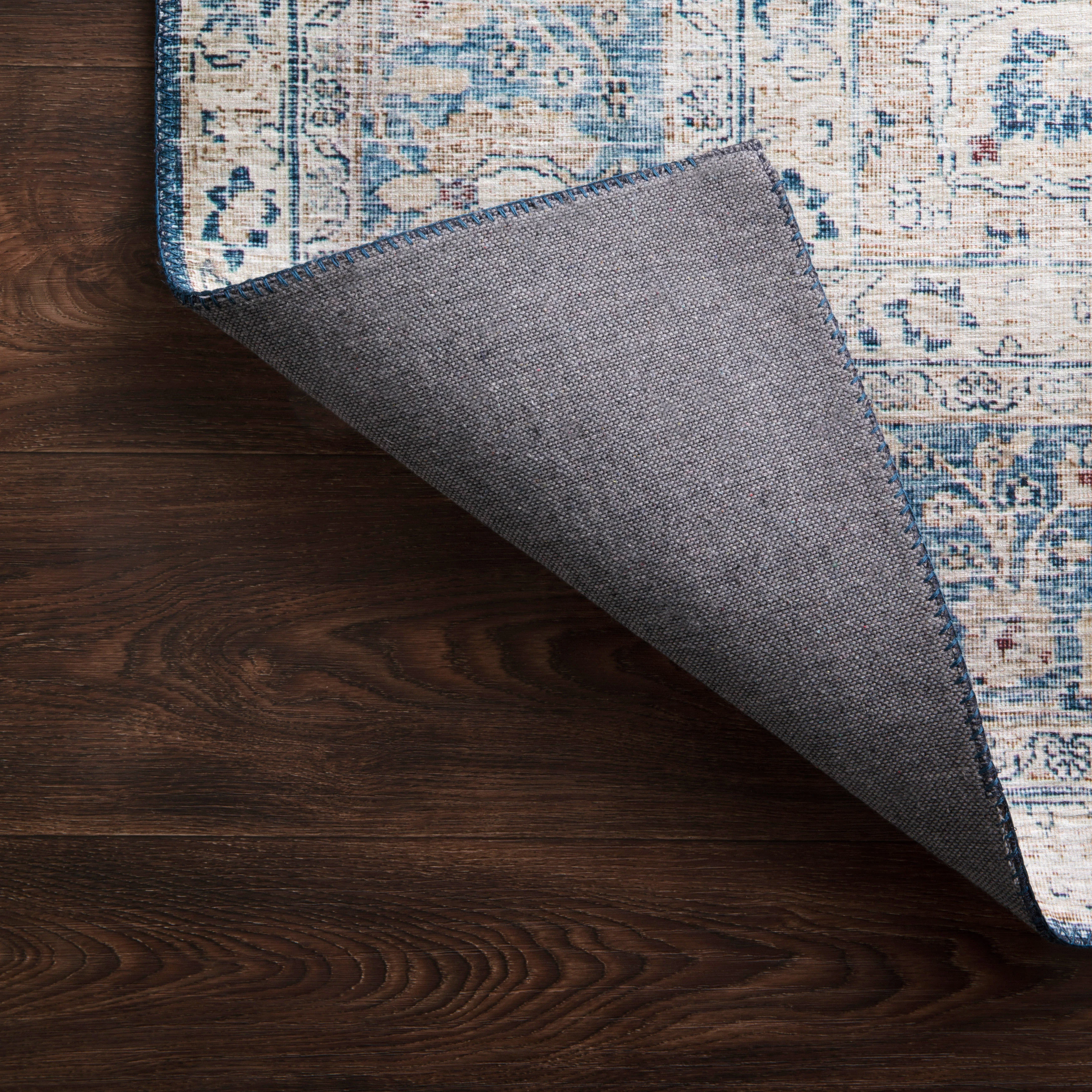 Hutchinson Rug in Marine / Peach - Image 4