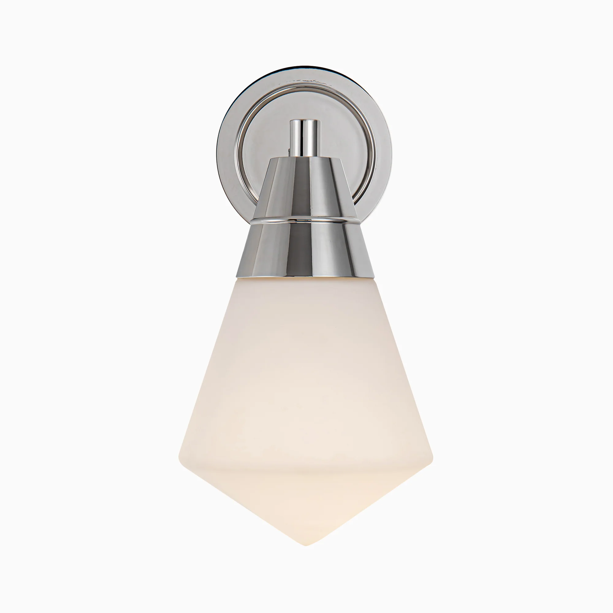 Irene 6" 1 Light Wall/Vanity Light in Polished Nickel/Opal Matte Glass - Image 2
