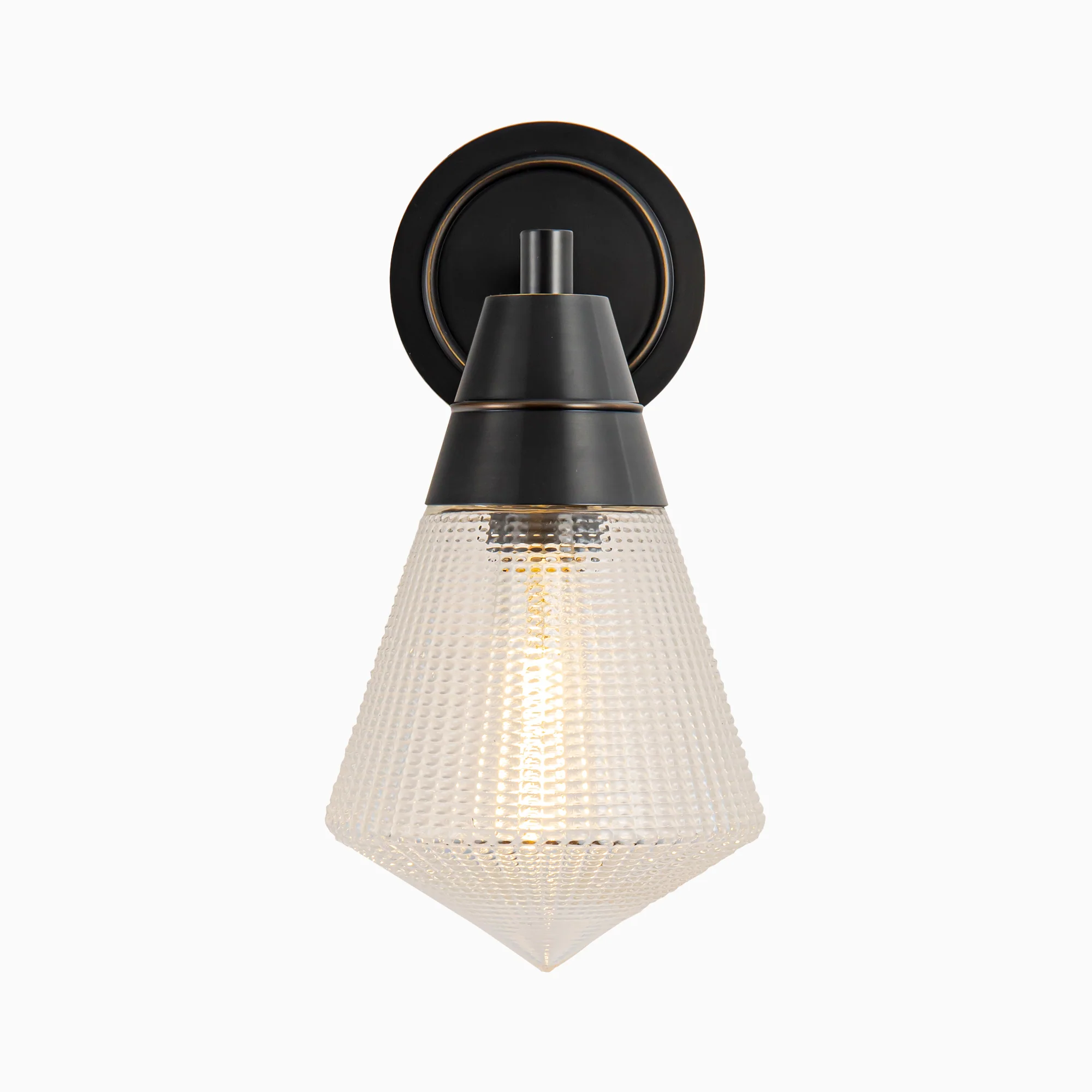 Irene 6" 1 Light Wall/Vanity Light in Urban Bronze/Prismatic Glass - Image 3