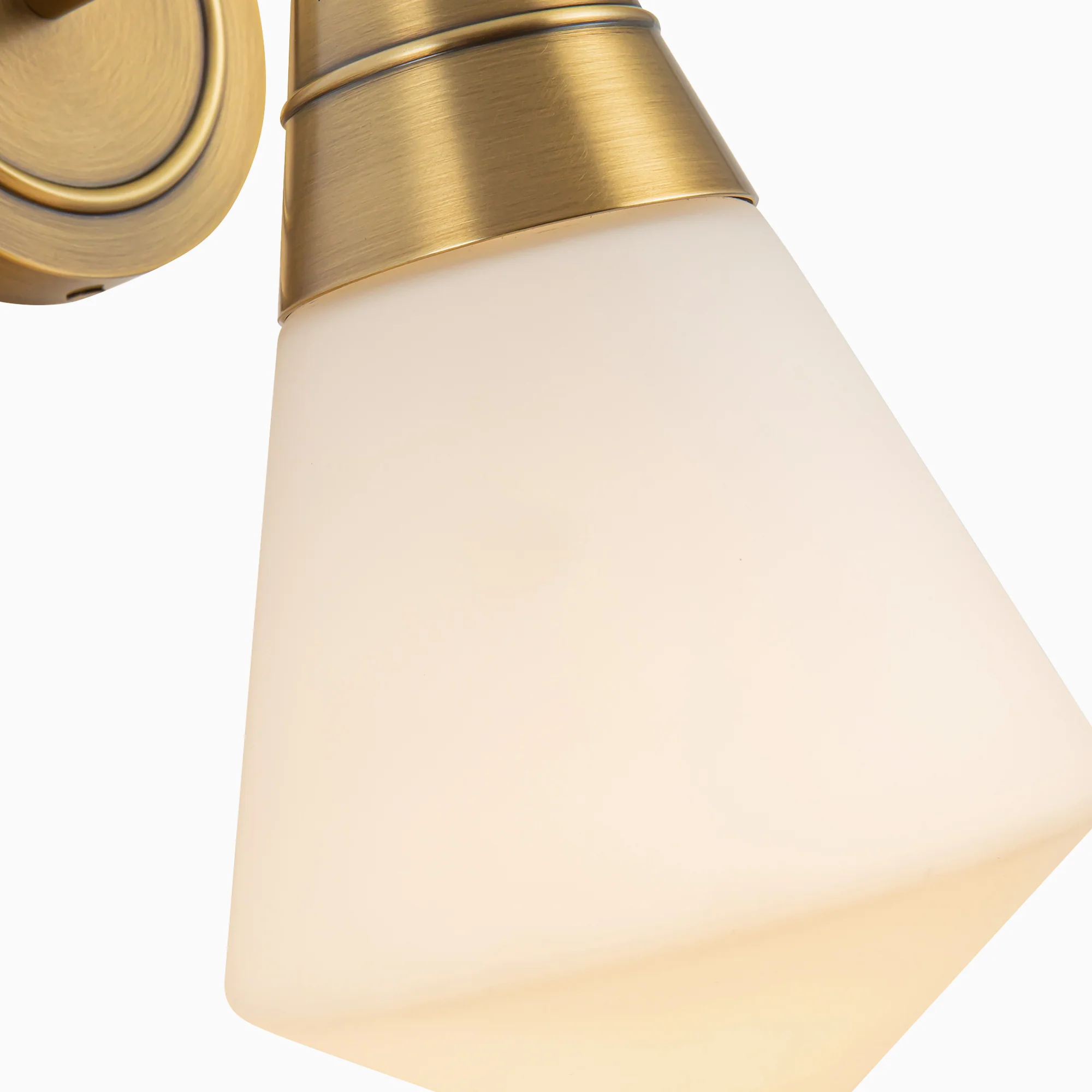 Irene 6" 1 Light Wall/Vanity Light in Vintage Brass/Opal Matte Glass - Image 4