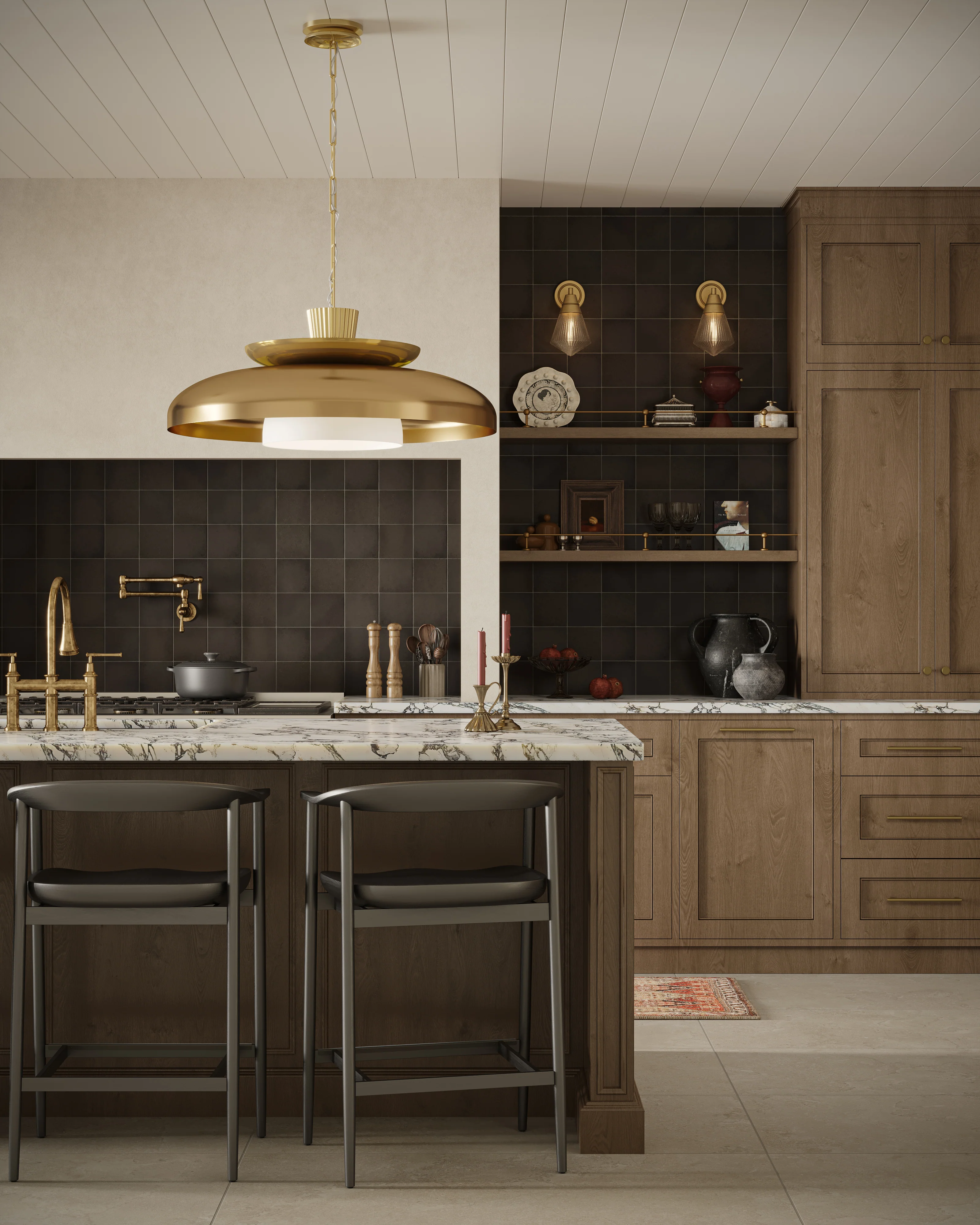 Irene 6" 1 Light Wall/Vanity Light in Vintage Brass/Prismatic Glass - Image 5