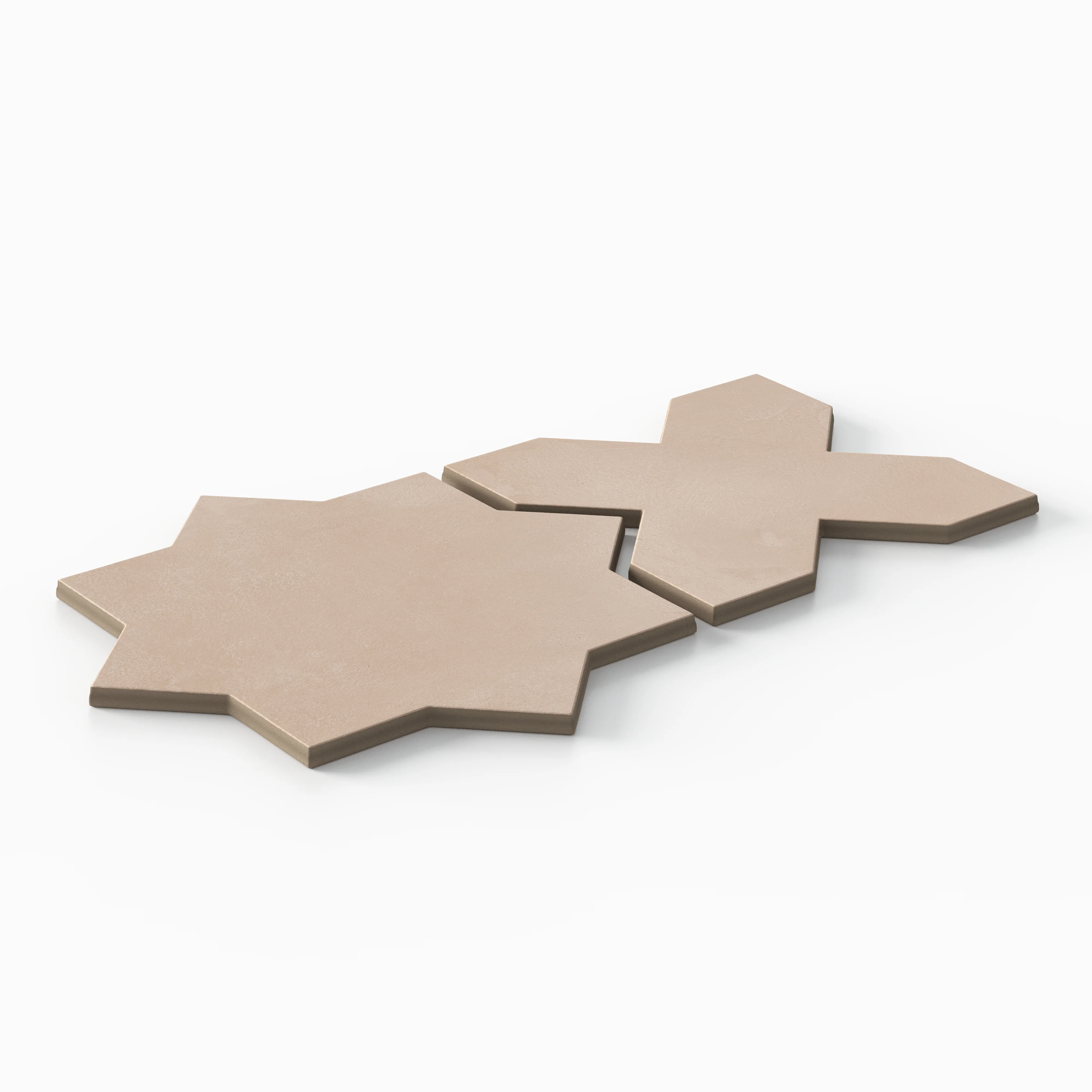 Isabel 11x11 Matte Porcelain Tile Star in Rosewood and Cross in Rosewood - Image 3