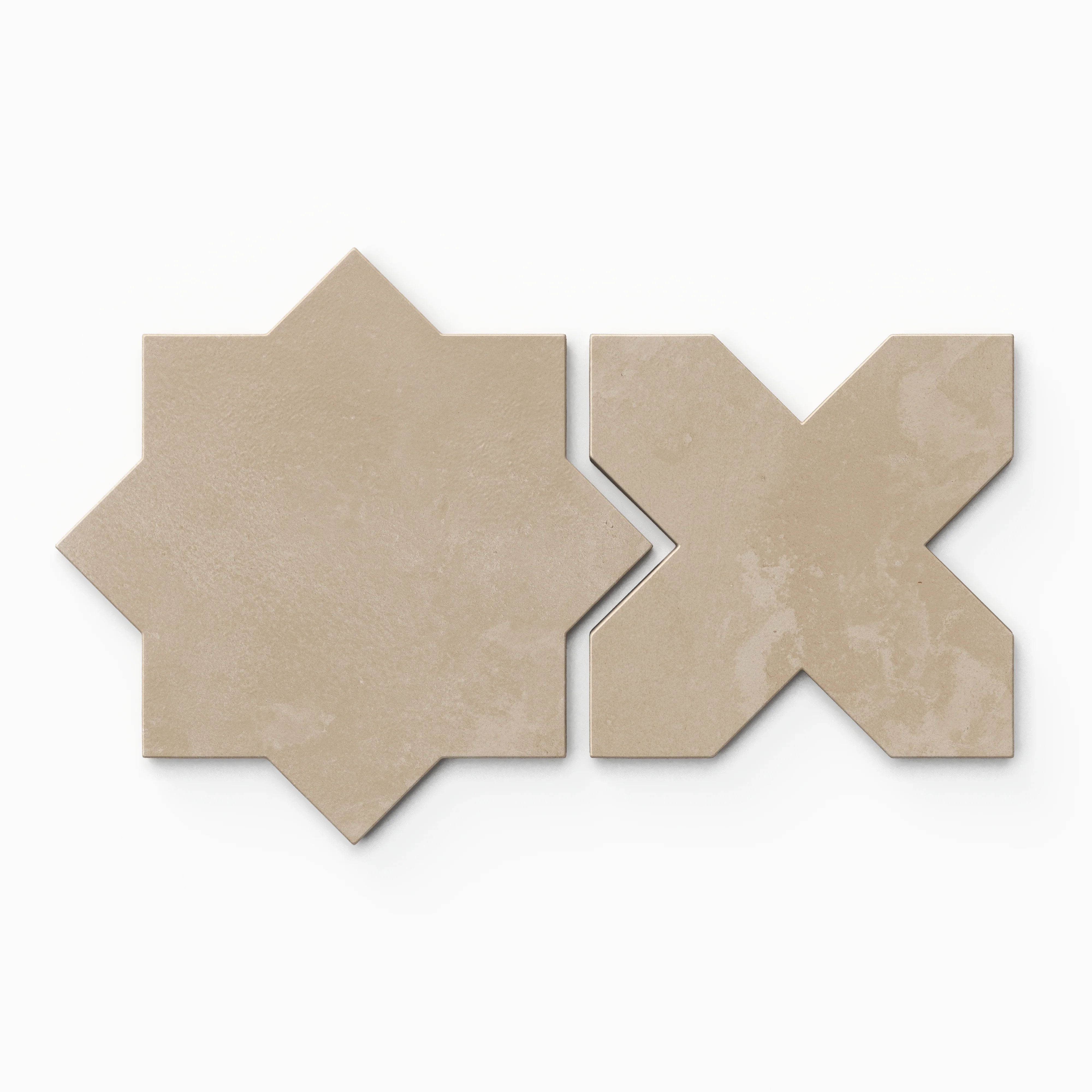 Isabel 11x11 Matte Porcelain Tile Star in Sand and Cross in Sand - Image 2