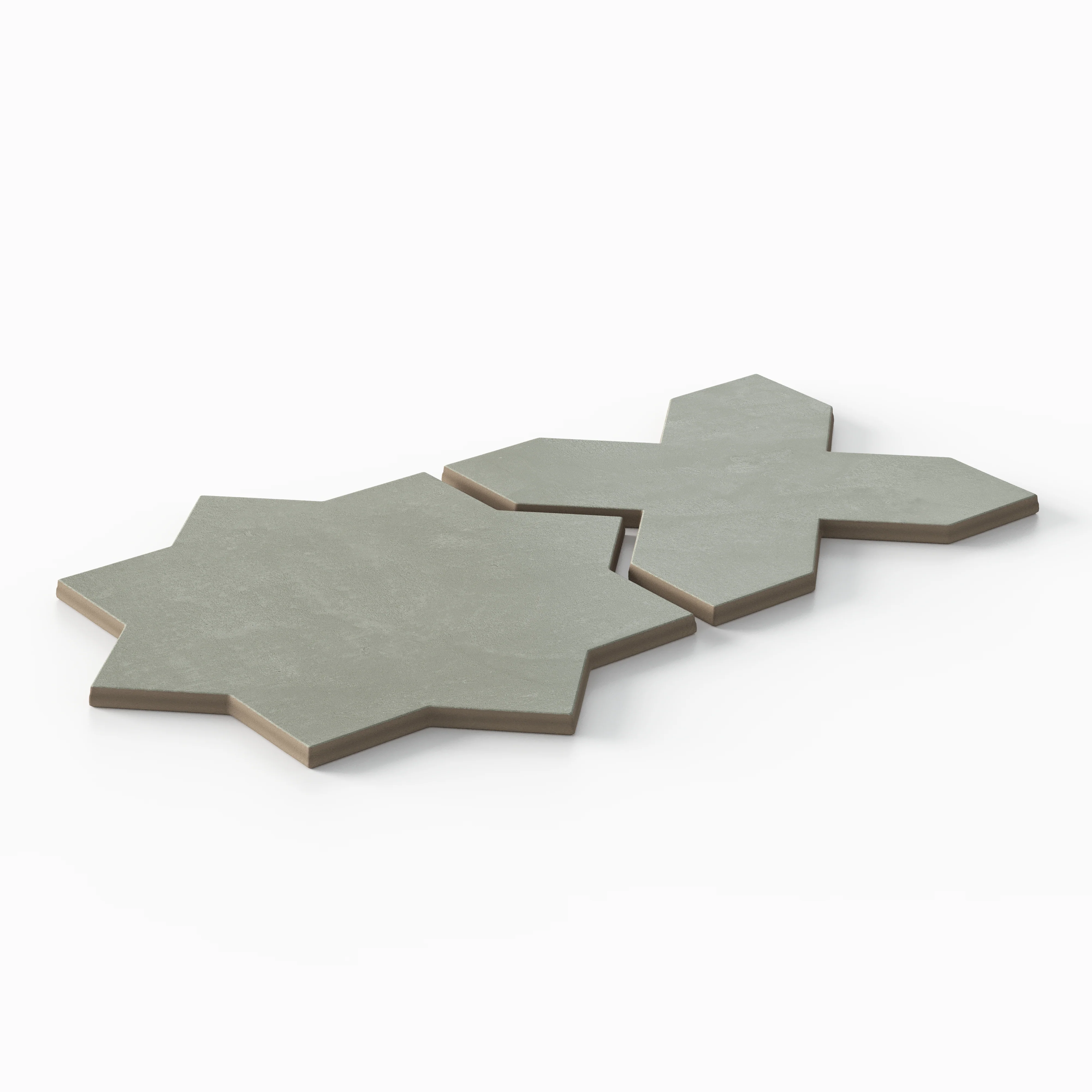 Isabel 11x11 Matte Porcelain Tile Star in Seasalt and Cross in Seasalt - Image 4