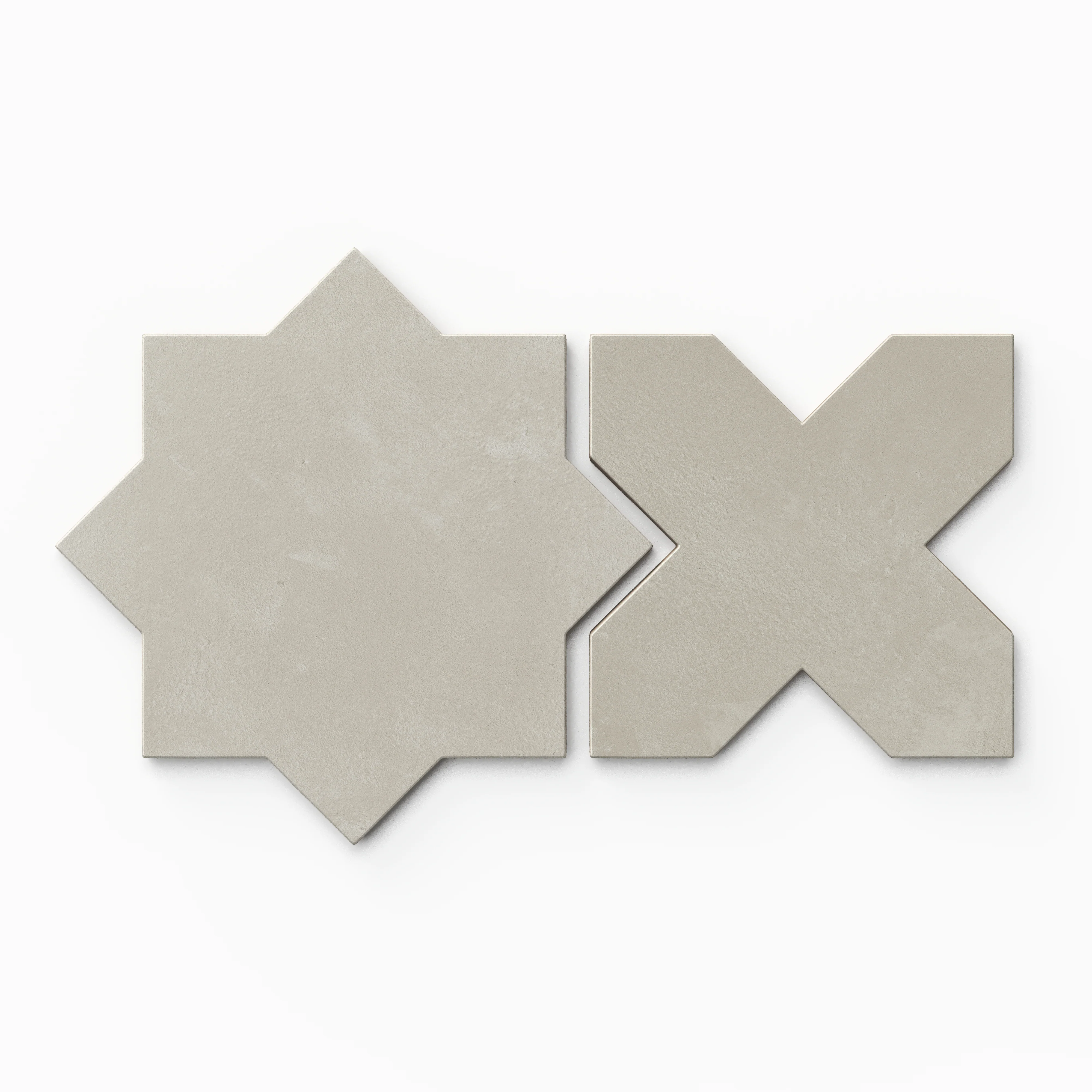 Isabel 11x11 Matte Porcelain Tile Star in Silverstone and Cross in Silverstone - Image 2