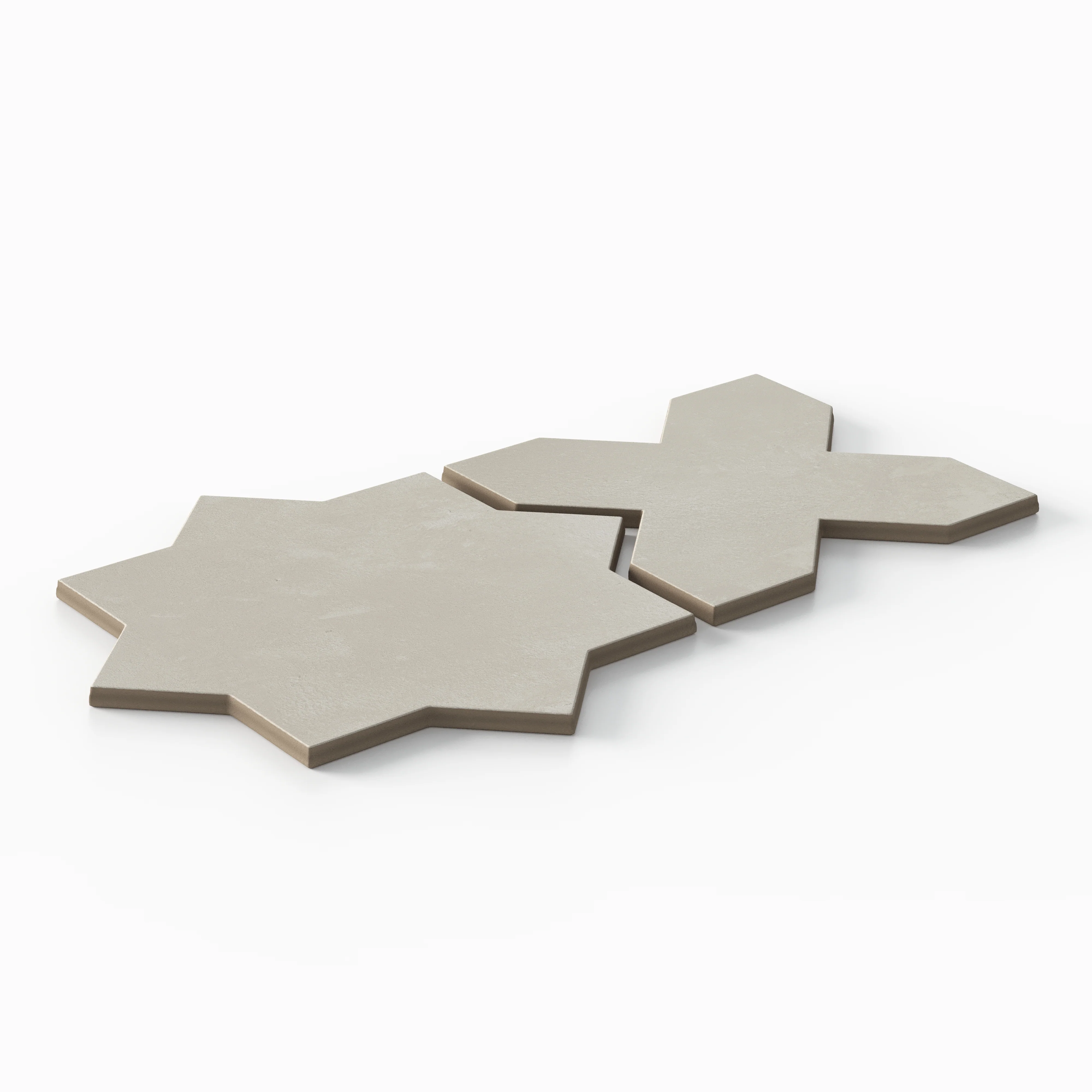 Isabel 11x11 Matte Porcelain Tile Star in Silverstone and Cross in Silverstone - Image 3