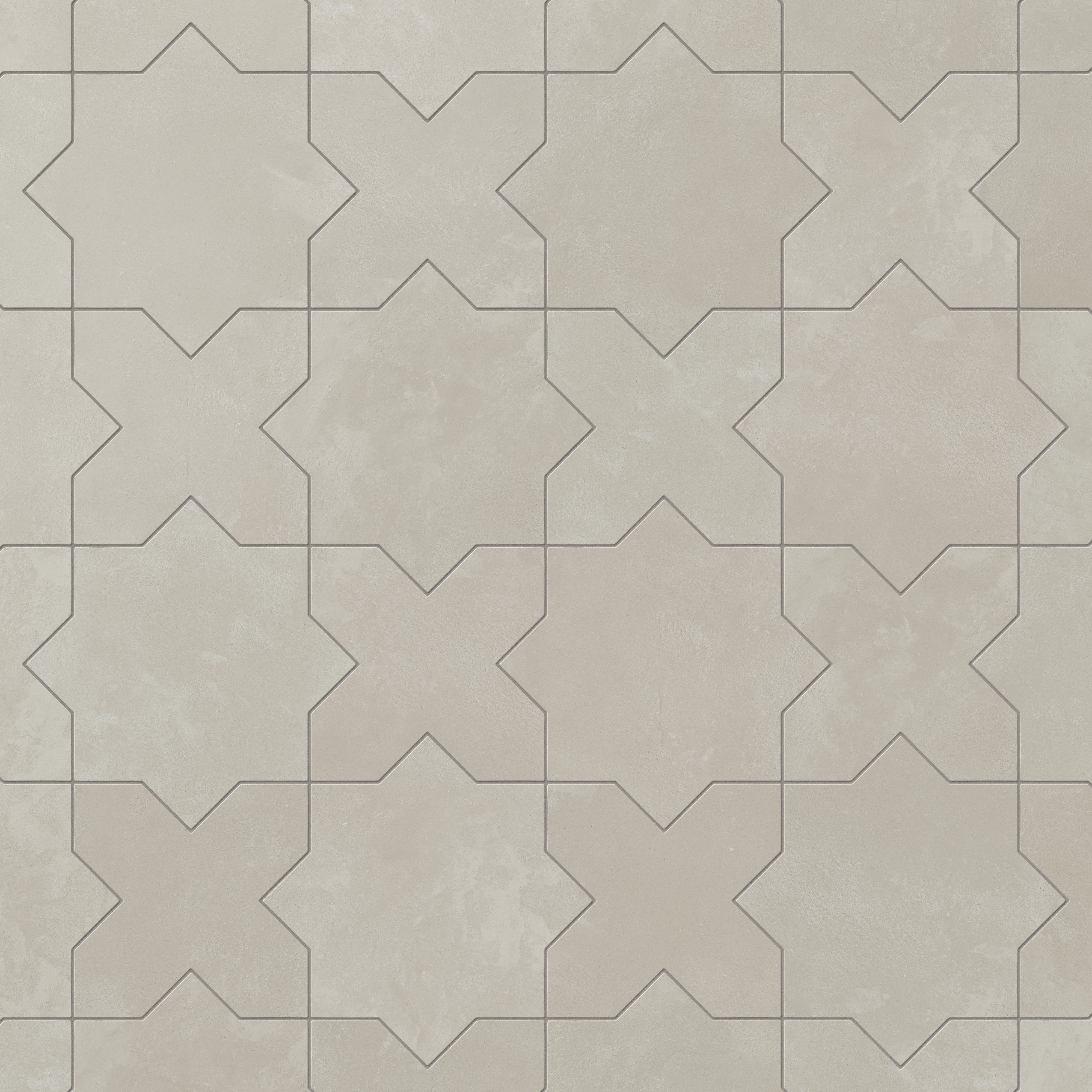 Isabel 11x11 Matte Porcelain Tile Star in Silverstone and Cross in Silverstone - Image 4