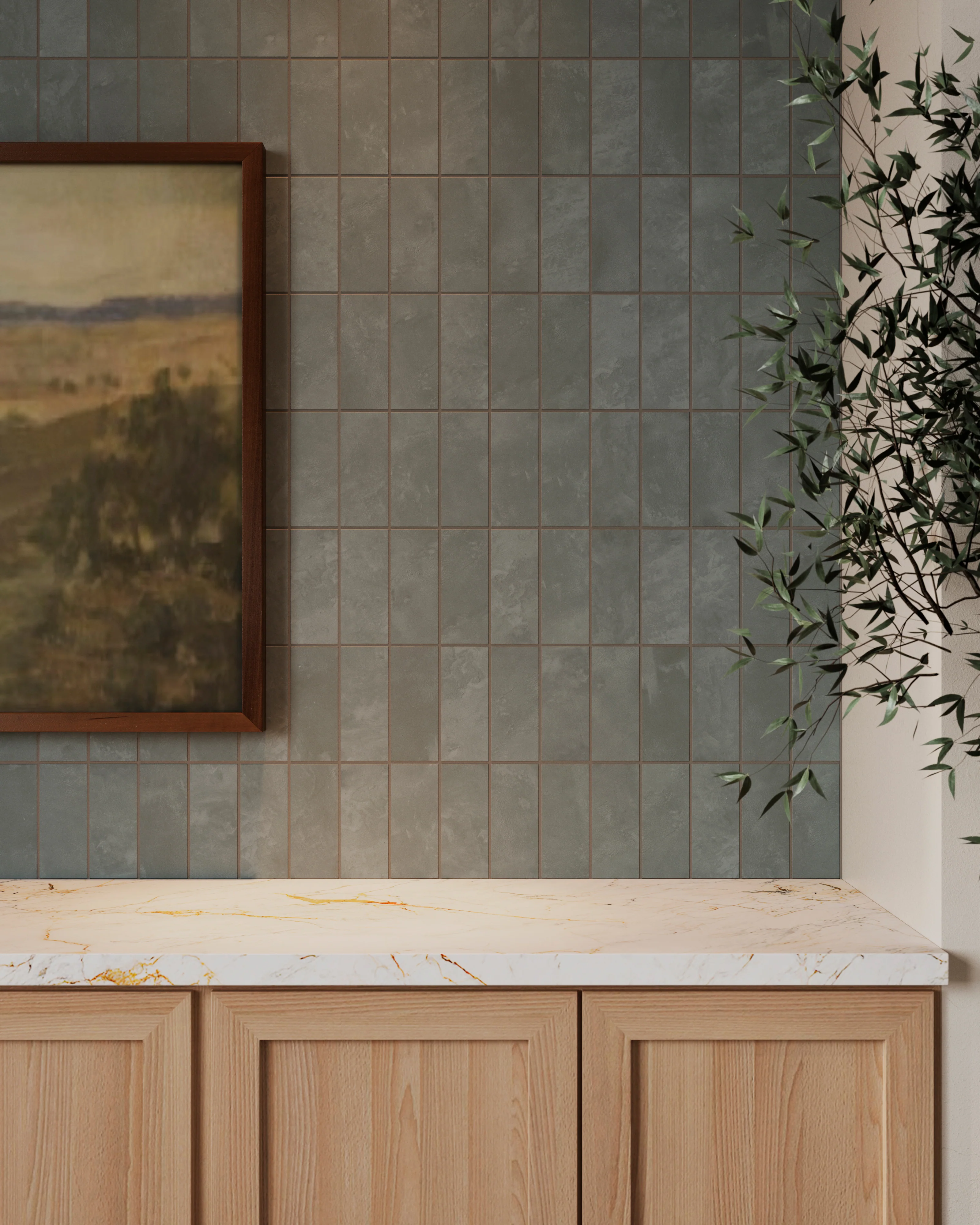 Isabel 2x6 Matte Porcelain Tile in Slate - Image 2