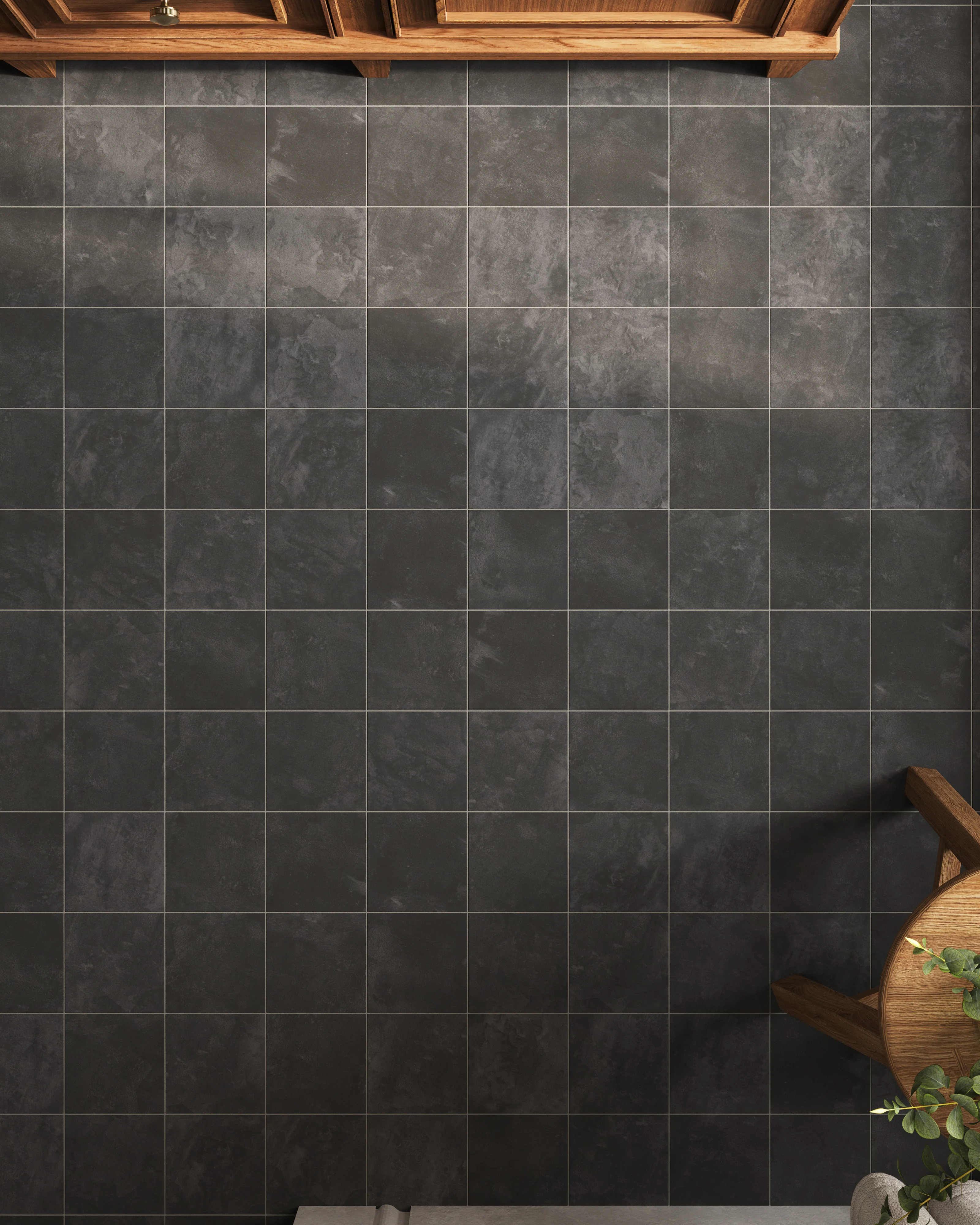Isabel 6x6 Matte Porcelain Tile in Charcoal - Image 8