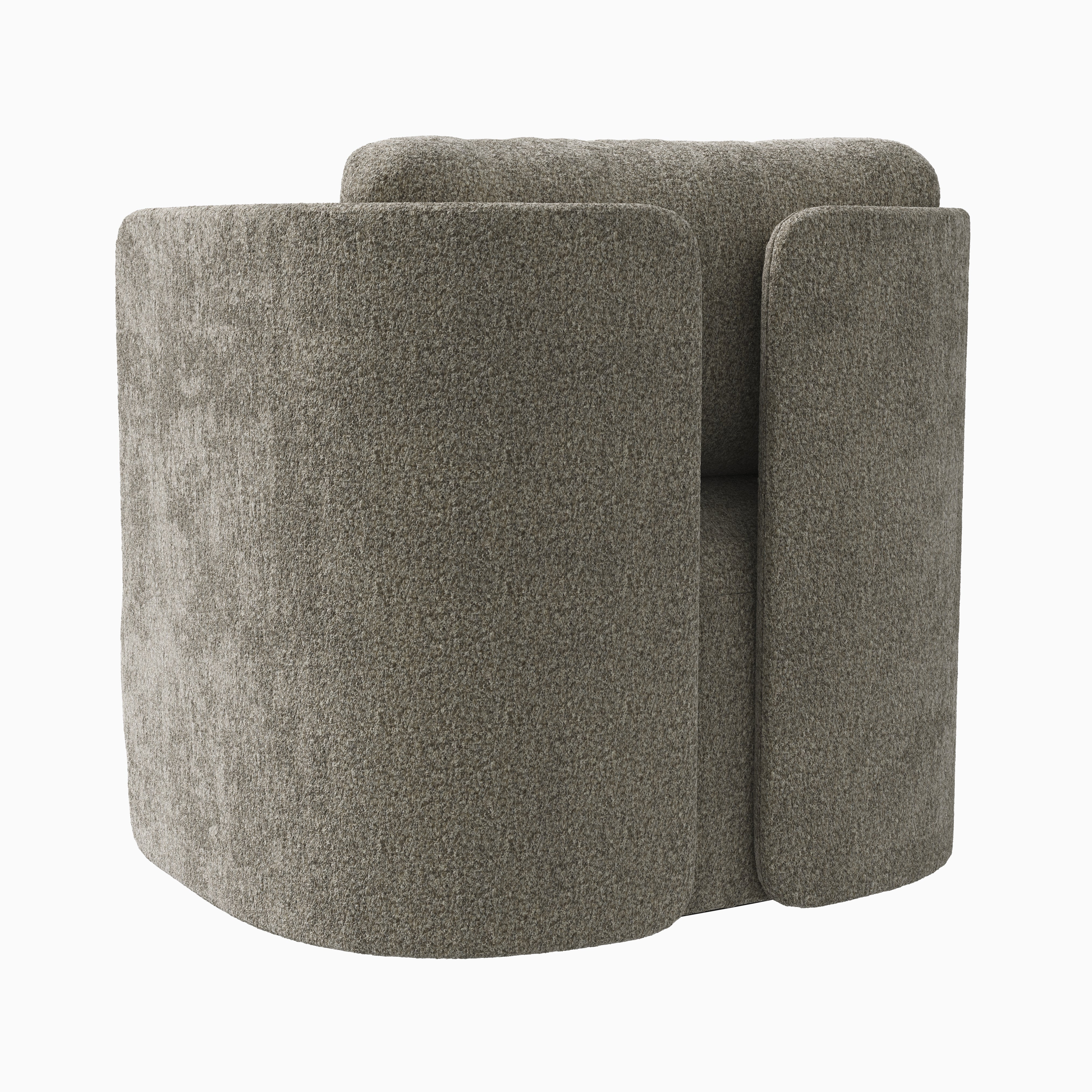 Ivo Swivel Chair in Mushroom - Image 4