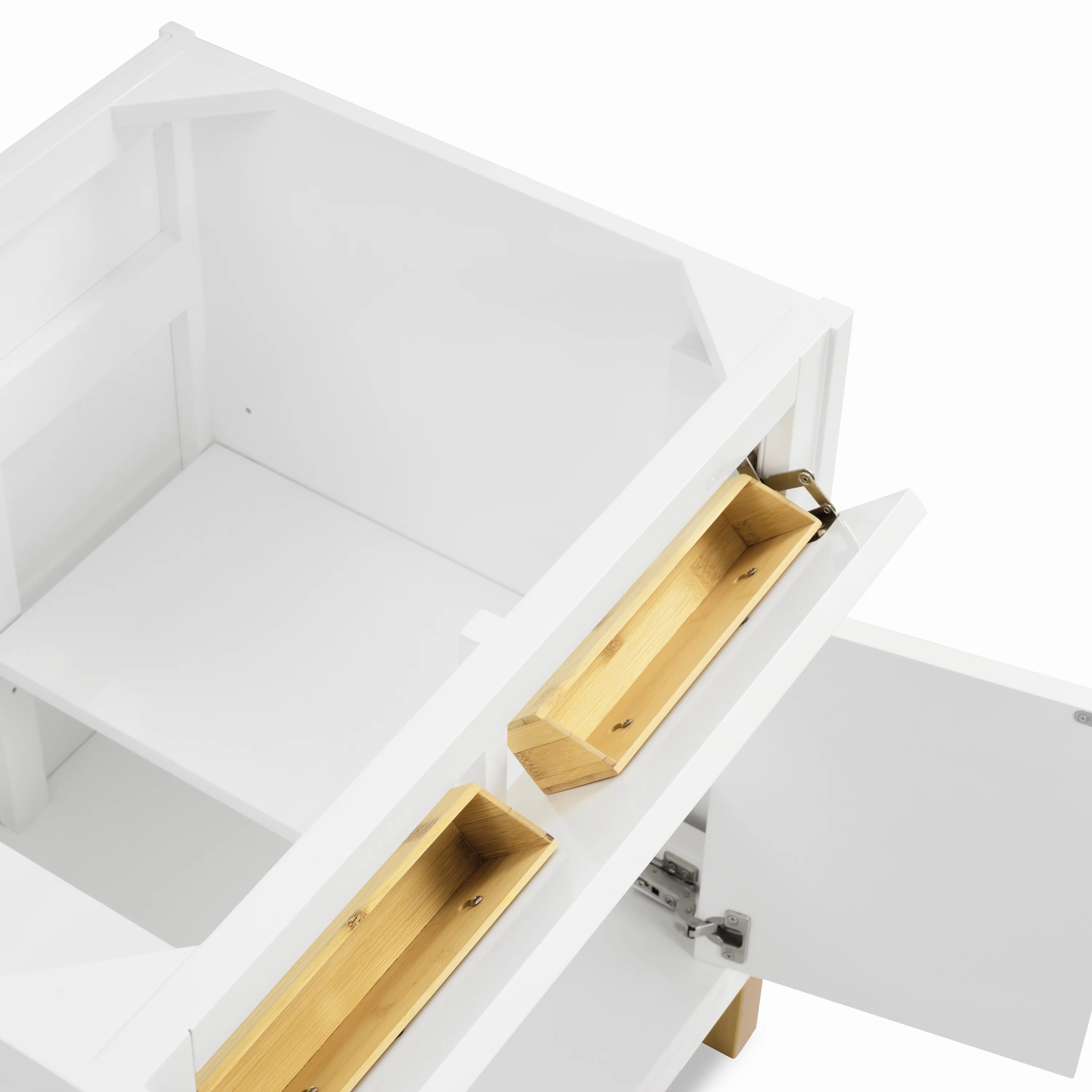 Janelle 30" Single Vanity in Glossy White with 3 cm White Zeus Silestone Top - Image 8