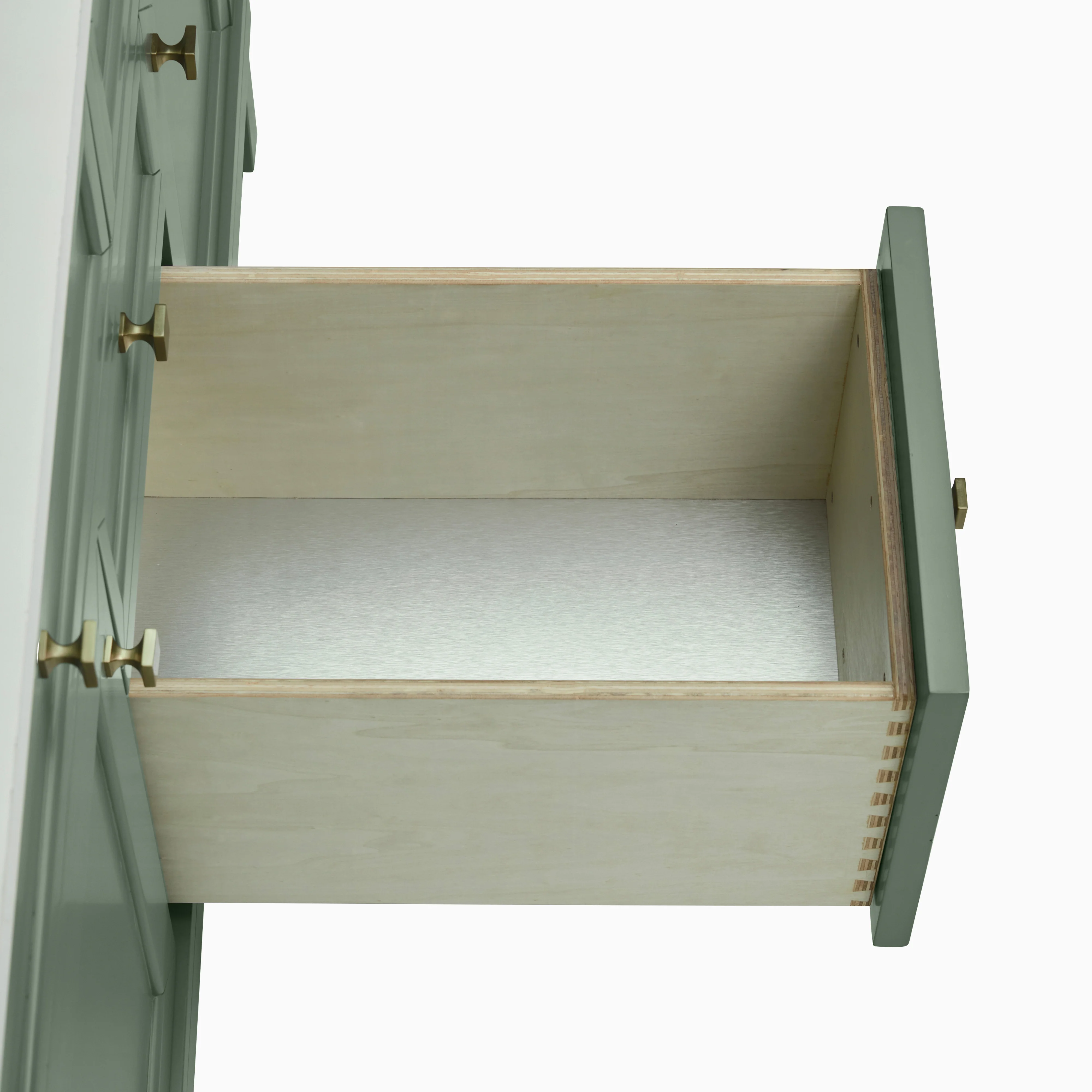 Janelle 48" Single Vanity in Smokey Celadon with 3 cm White Zeus Silestone Top - Image 5
