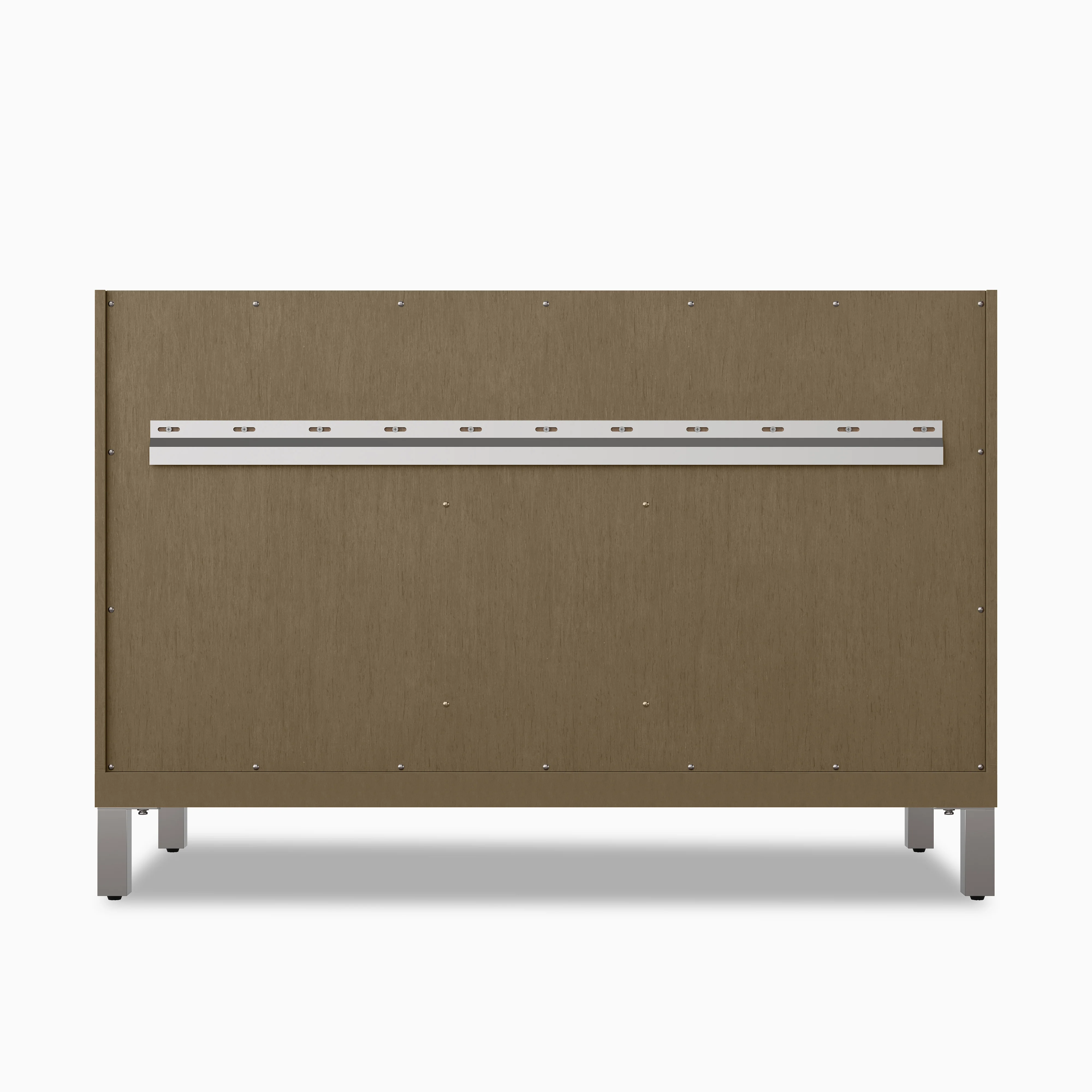 Janelle 48" Single Vanity in Walnut Whisper with 3 cm White Zeus Silestone Top - Image 4