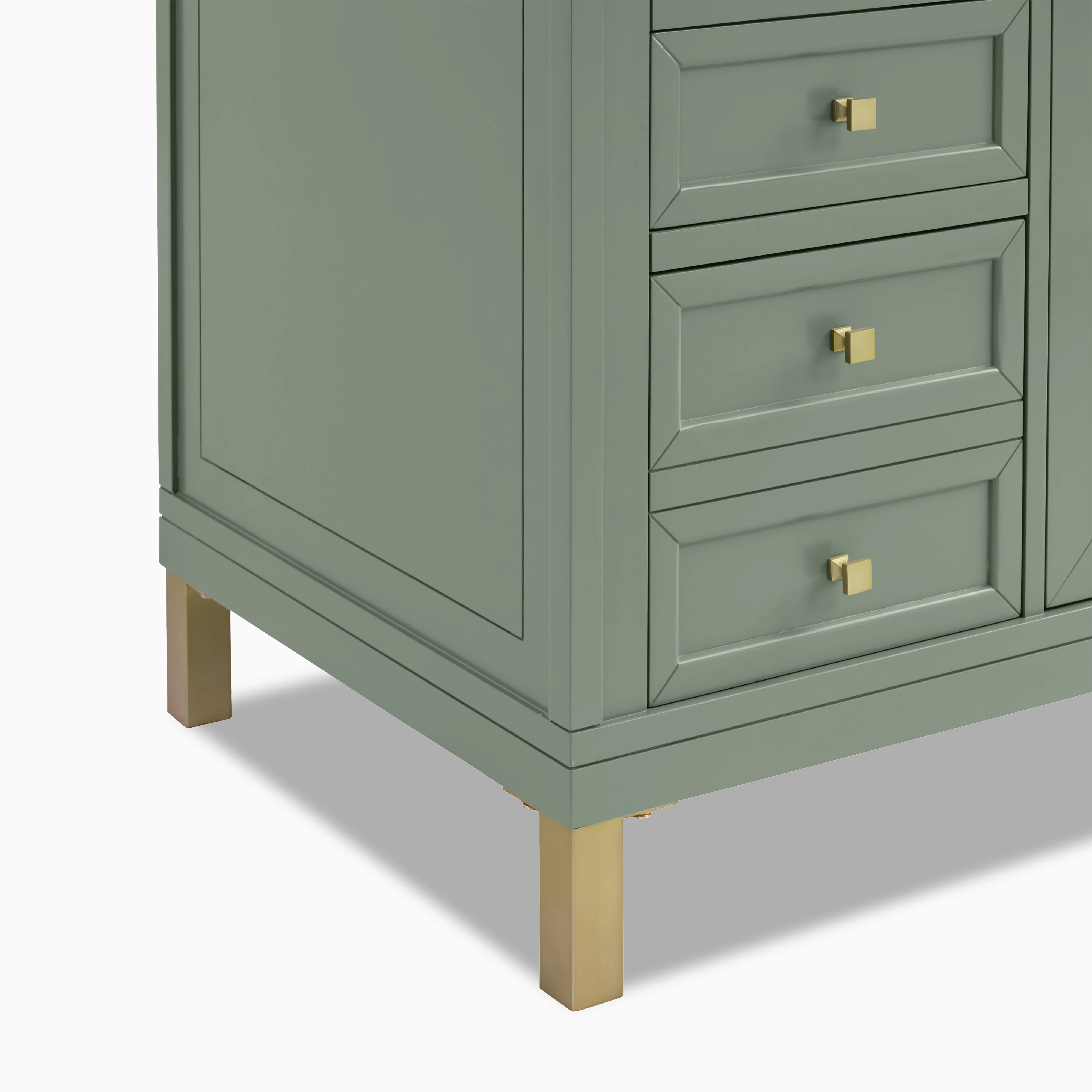 Janelle 60" Double Vanity in Smokey Celadon with 3 cm White Zeus Silestone Top - Image 6