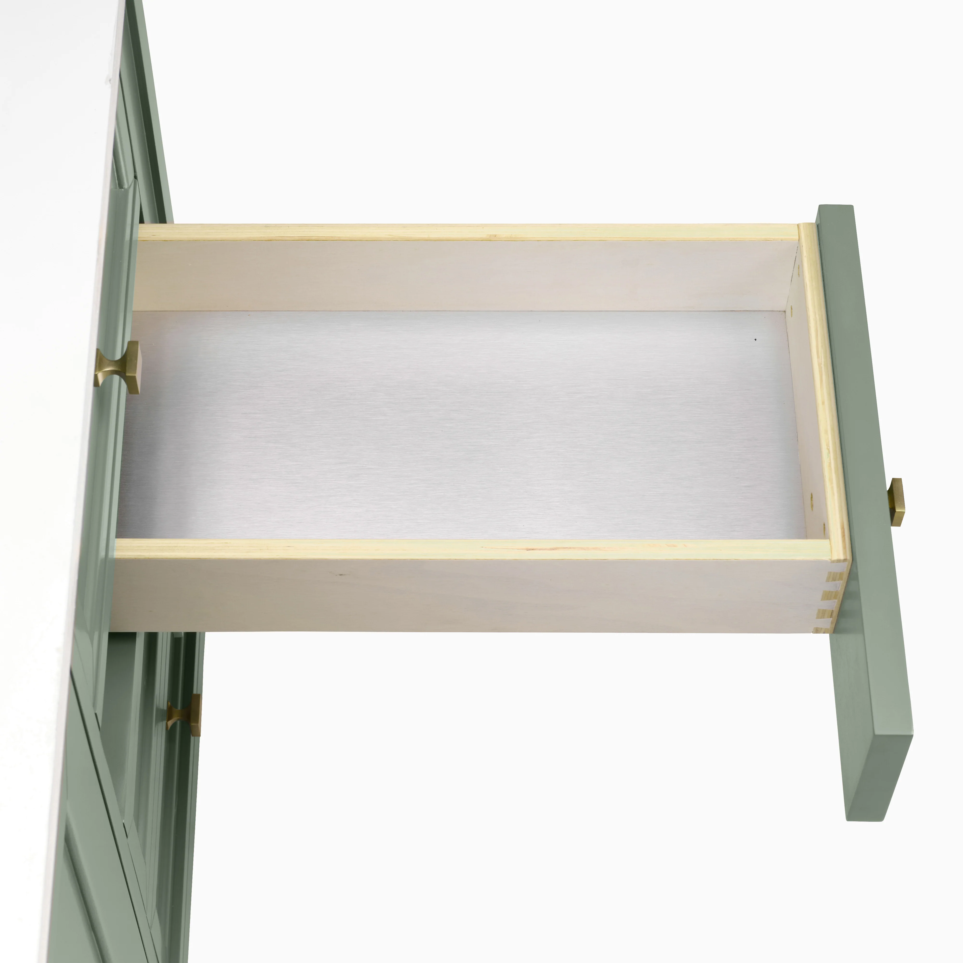 Janelle 60" Double Vanity in Smokey Celadon with 3 cm White Zeus Silestone Top - Image 8