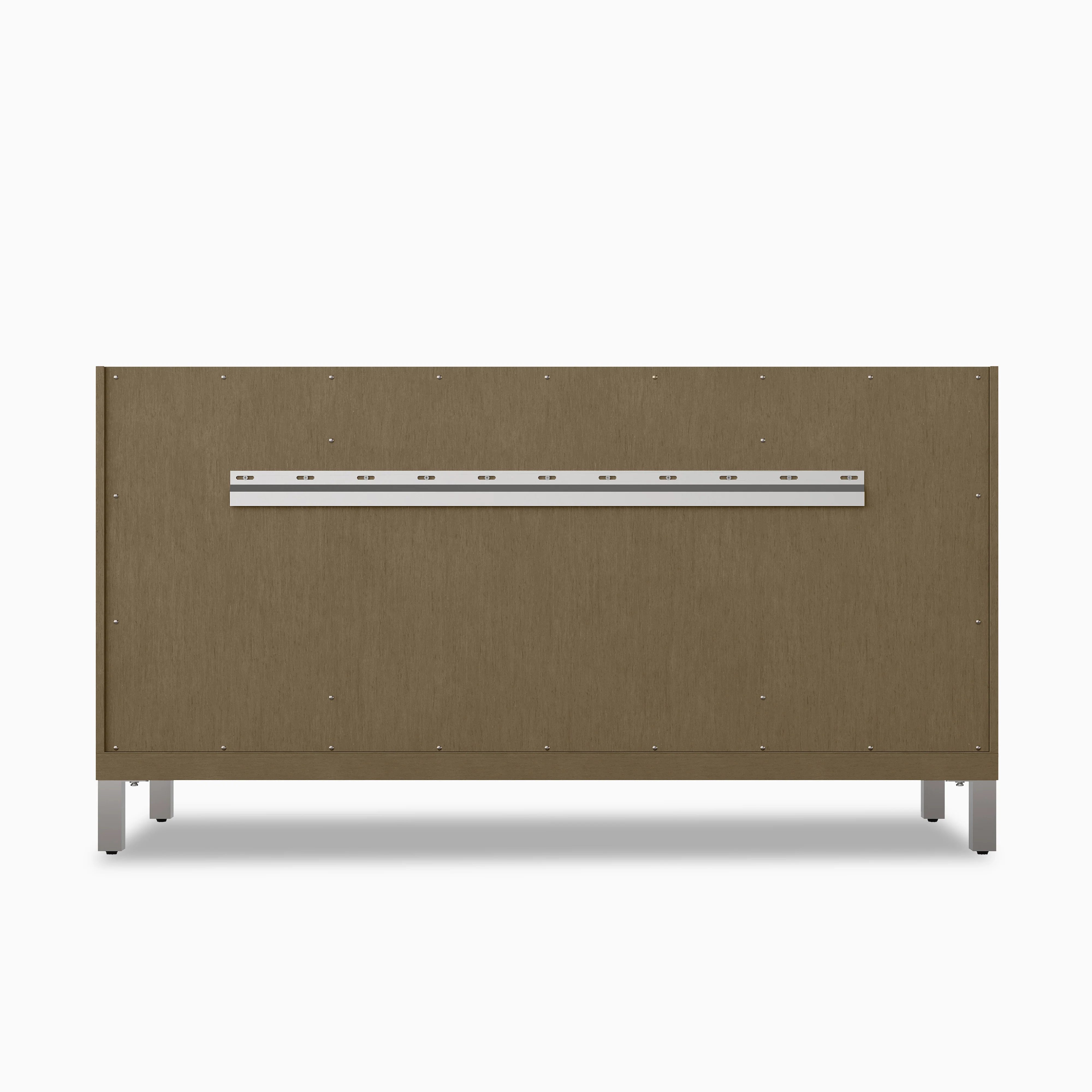 Janelle 60" Double Vanity in Walnut Whisper with 3 cm White Zeus Silestone Top - Image 5