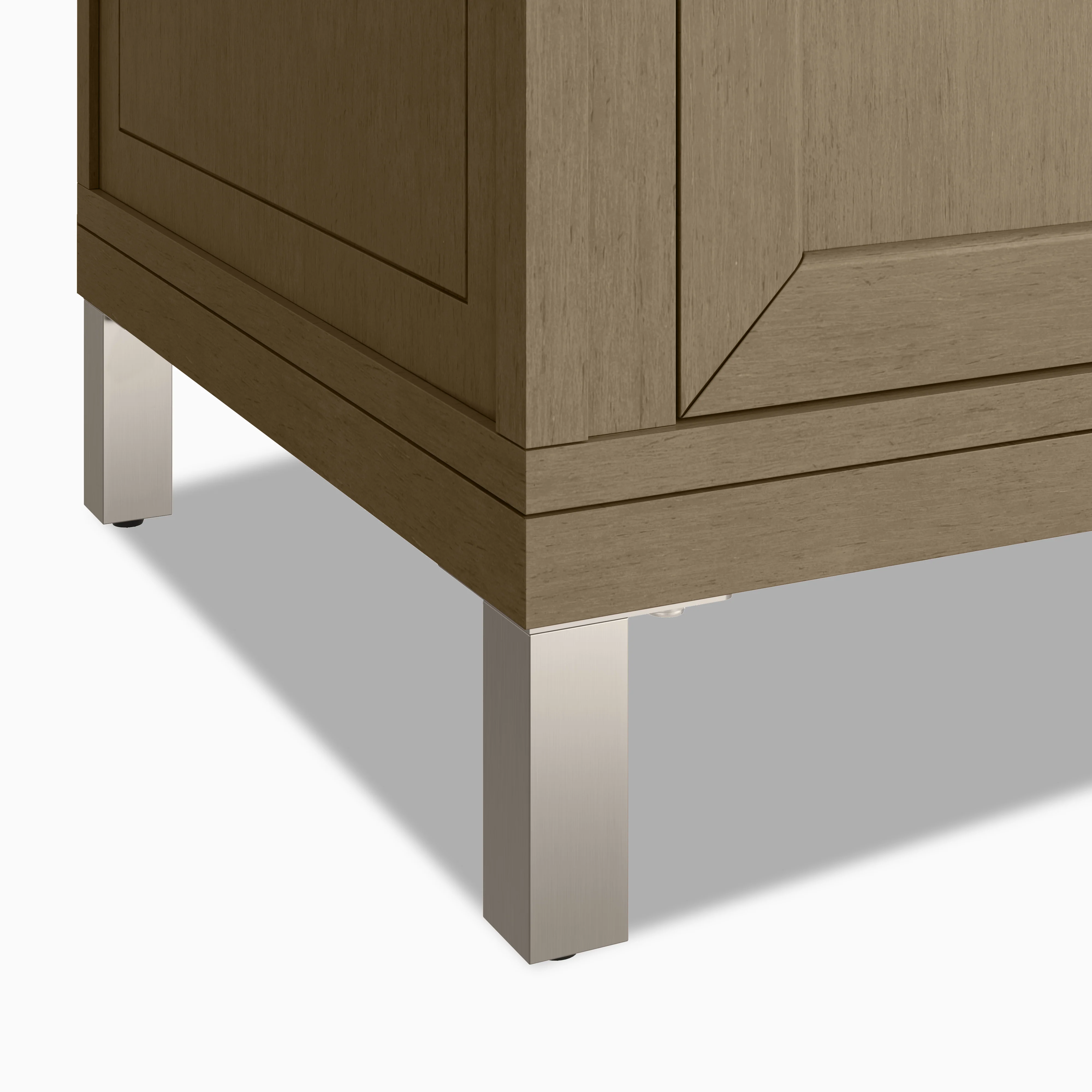 Janelle 60" Double Vanity in Walnut Whisper with 3 cm White Zeus Silestone Top - Image 7