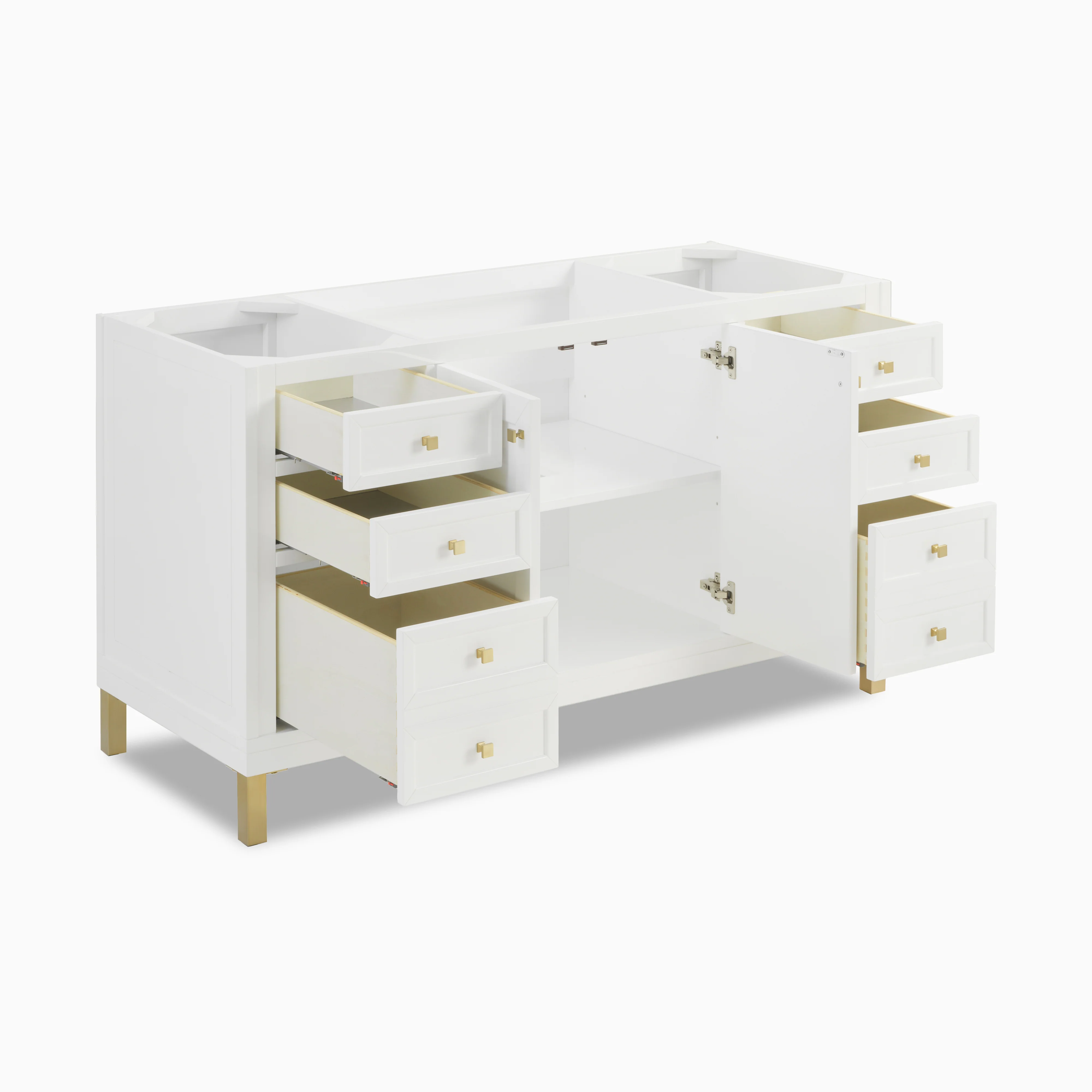 Janelle 60" Single Vanity in Glossy White with 3 cm White Zeus Silestone Top - Image 3