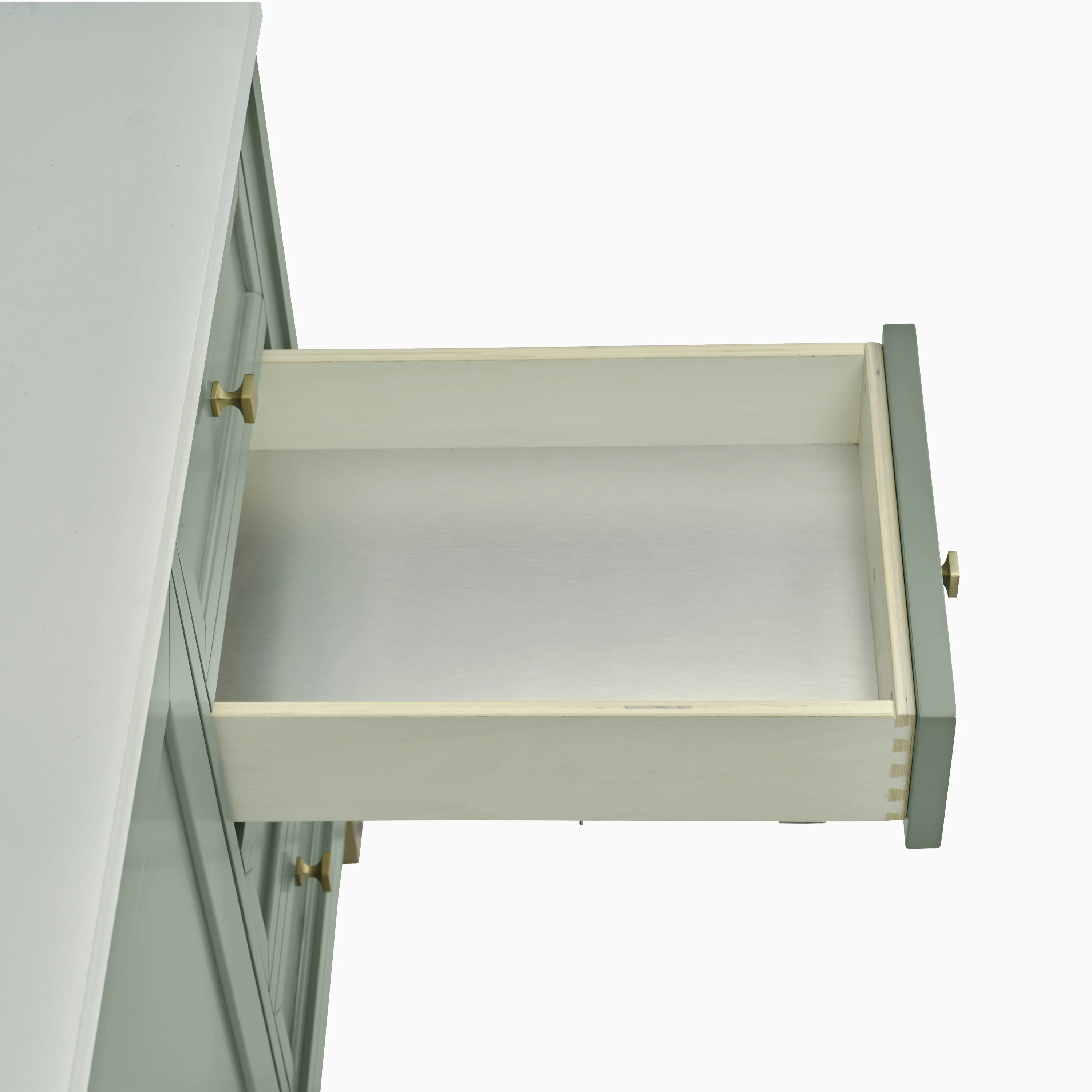 Janelle 60" Single Vanity in Smokey Celadon with 3 cm White Zeus Silestone Top - Image 8