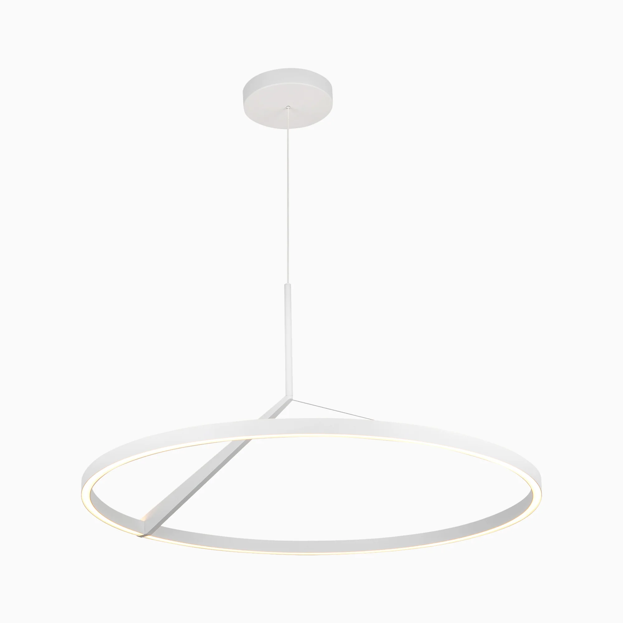 Jay 31" LED Pendant in White, Universal Voltage