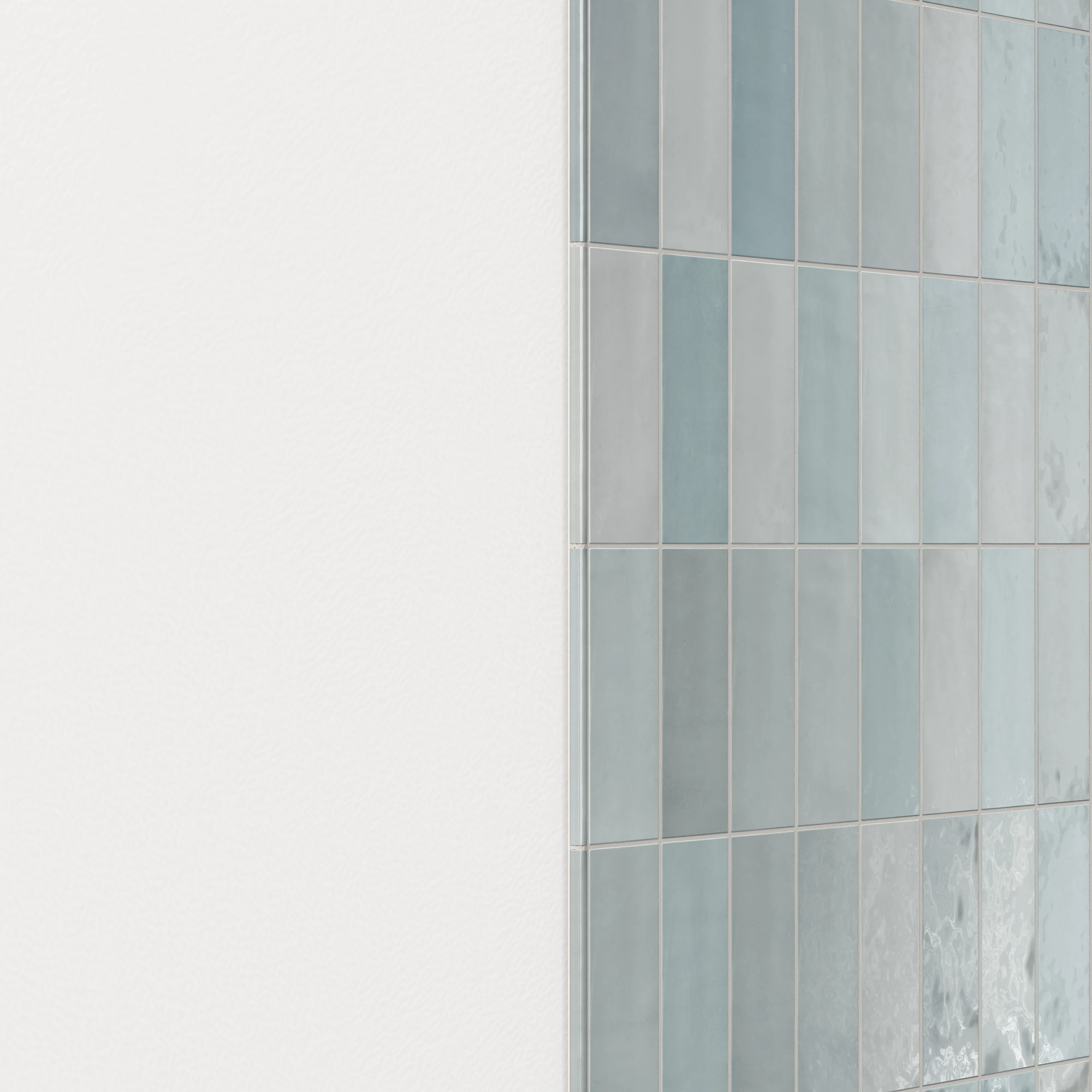 Jojo 0.43x6 Trim Glossy Porcelain Tile in Aqua - Image 4
