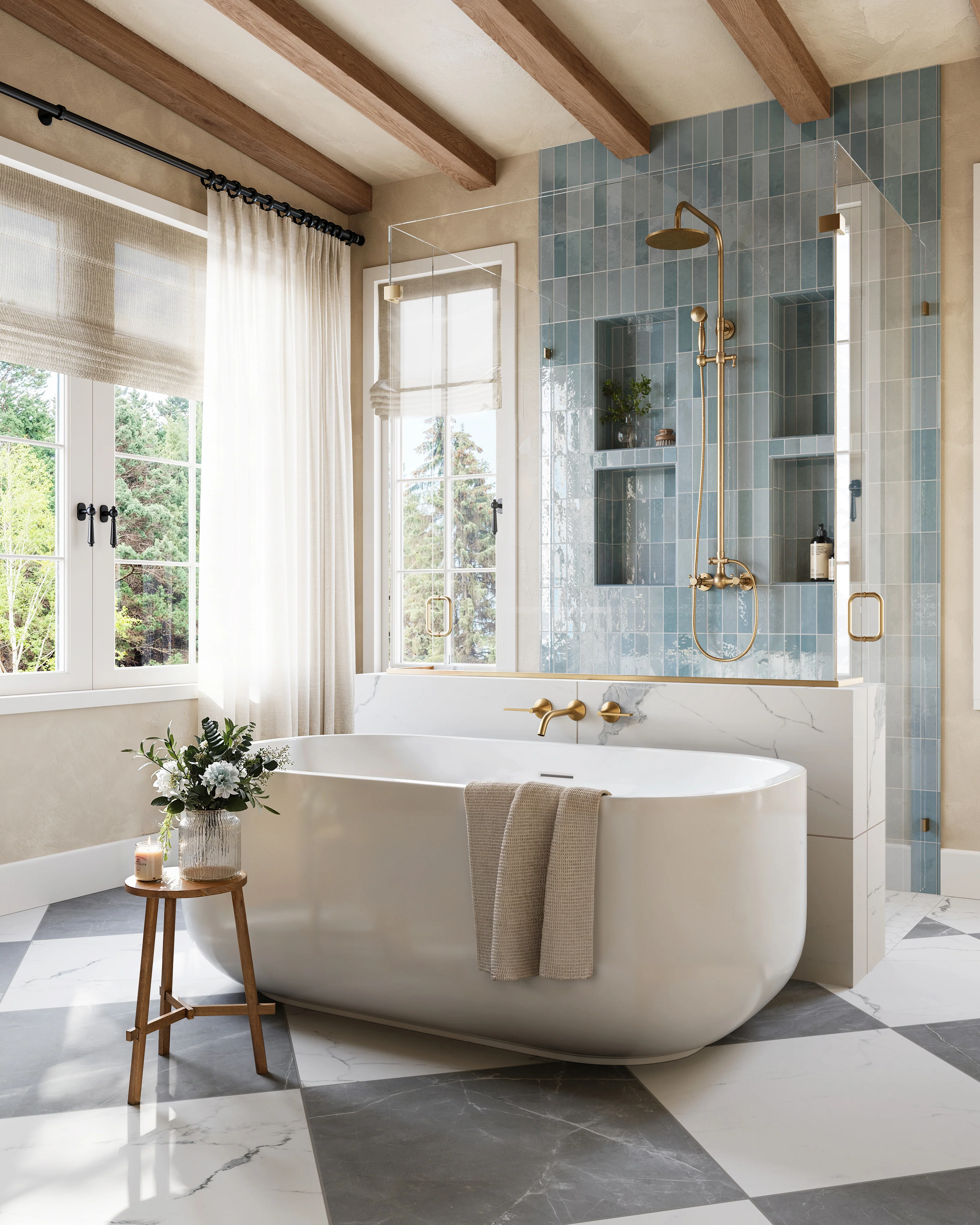 Leona 24x48 Matte Porcelain Tile in Calacatta - Image 14