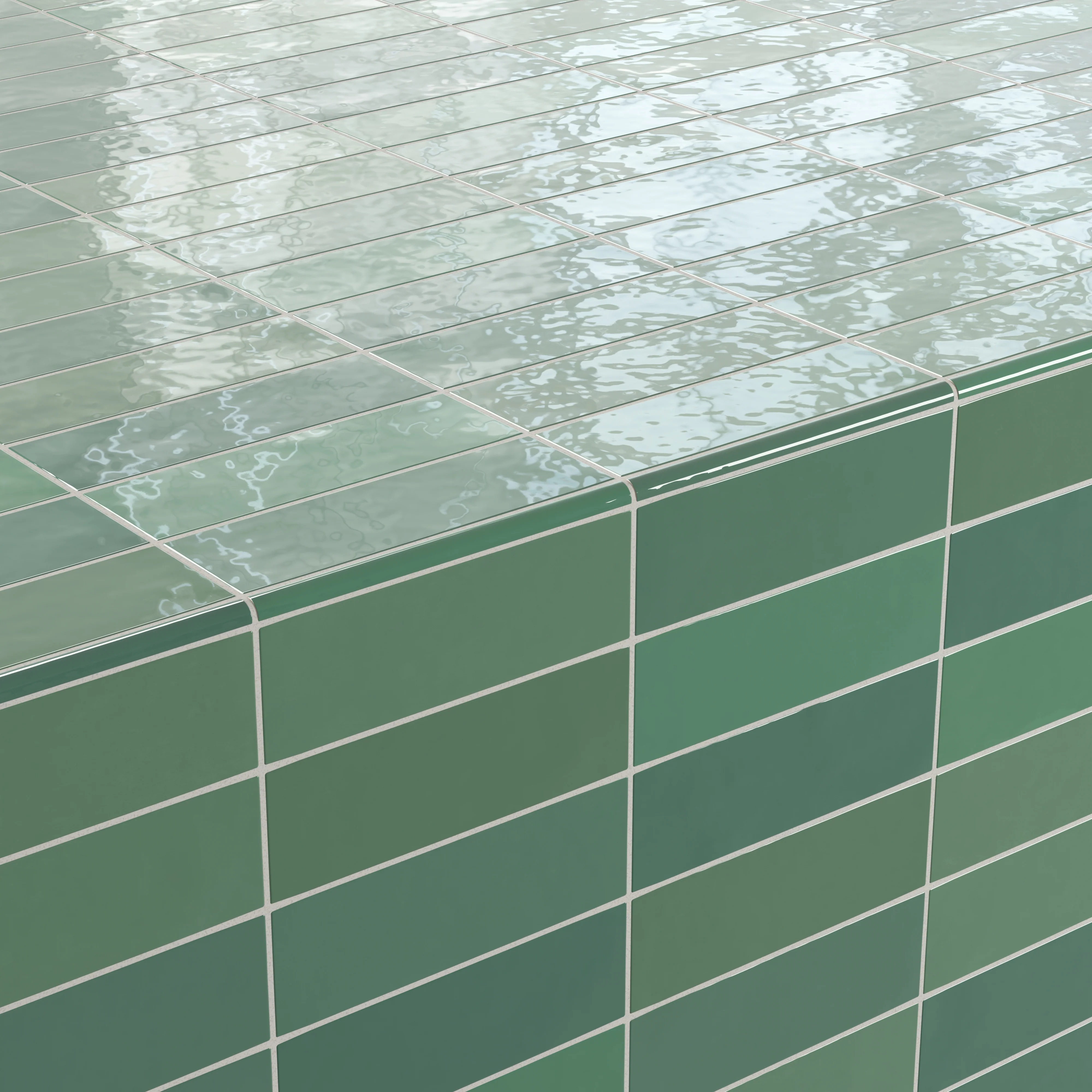 Jojo 0.43x6 Trim Glossy Porcelain Tile in Forest - Image 4